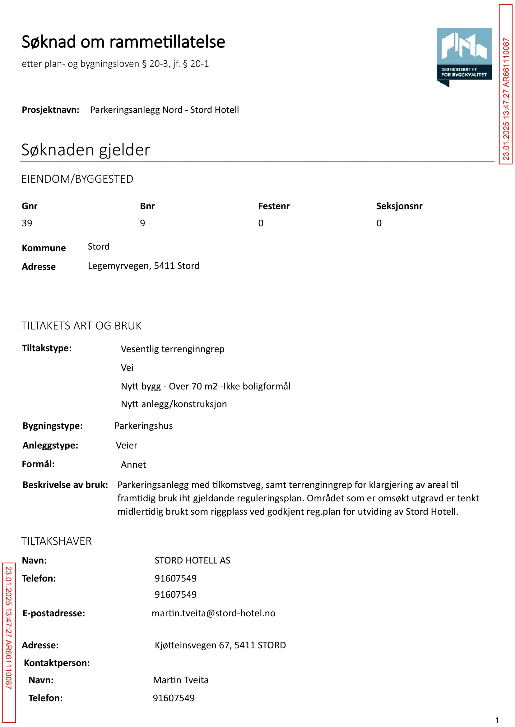 Søknad om rammetillatelse
