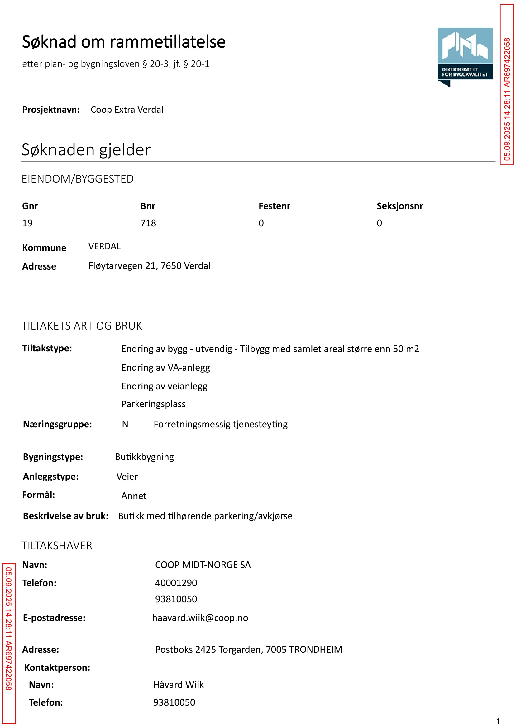 Søknad om rammetillatelse