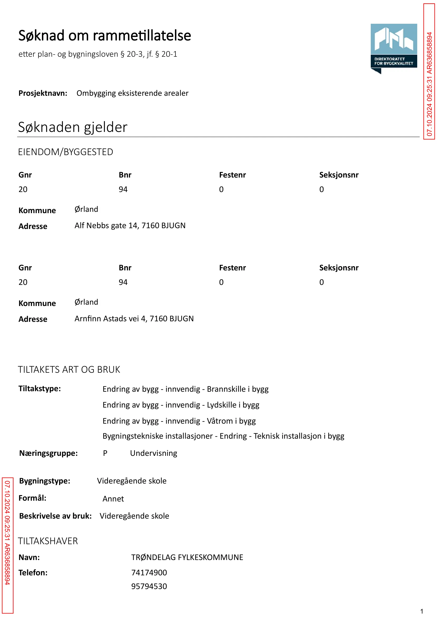 Søknad om rammetillatelse