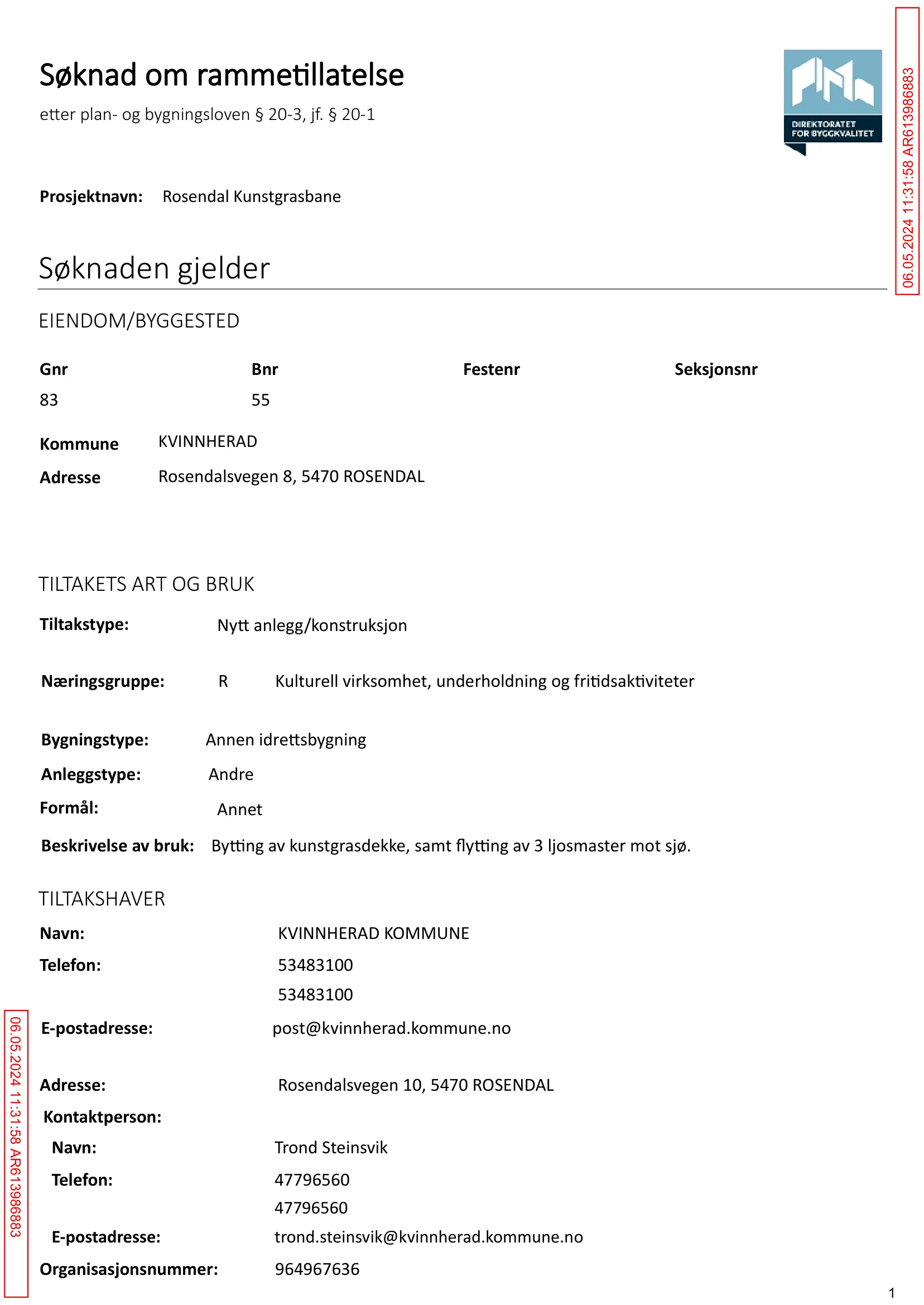 Søknad om rammetillatelse