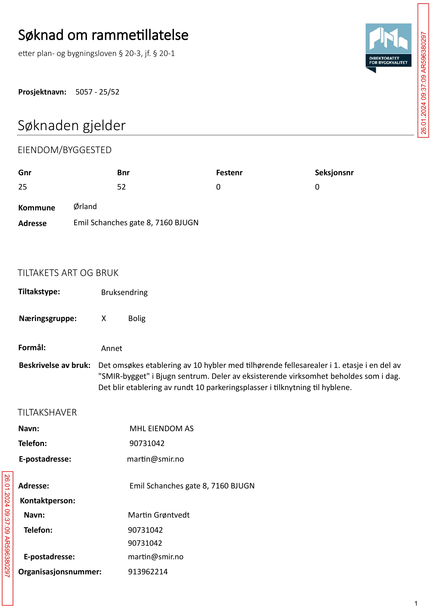Søknad om rammetillatelse