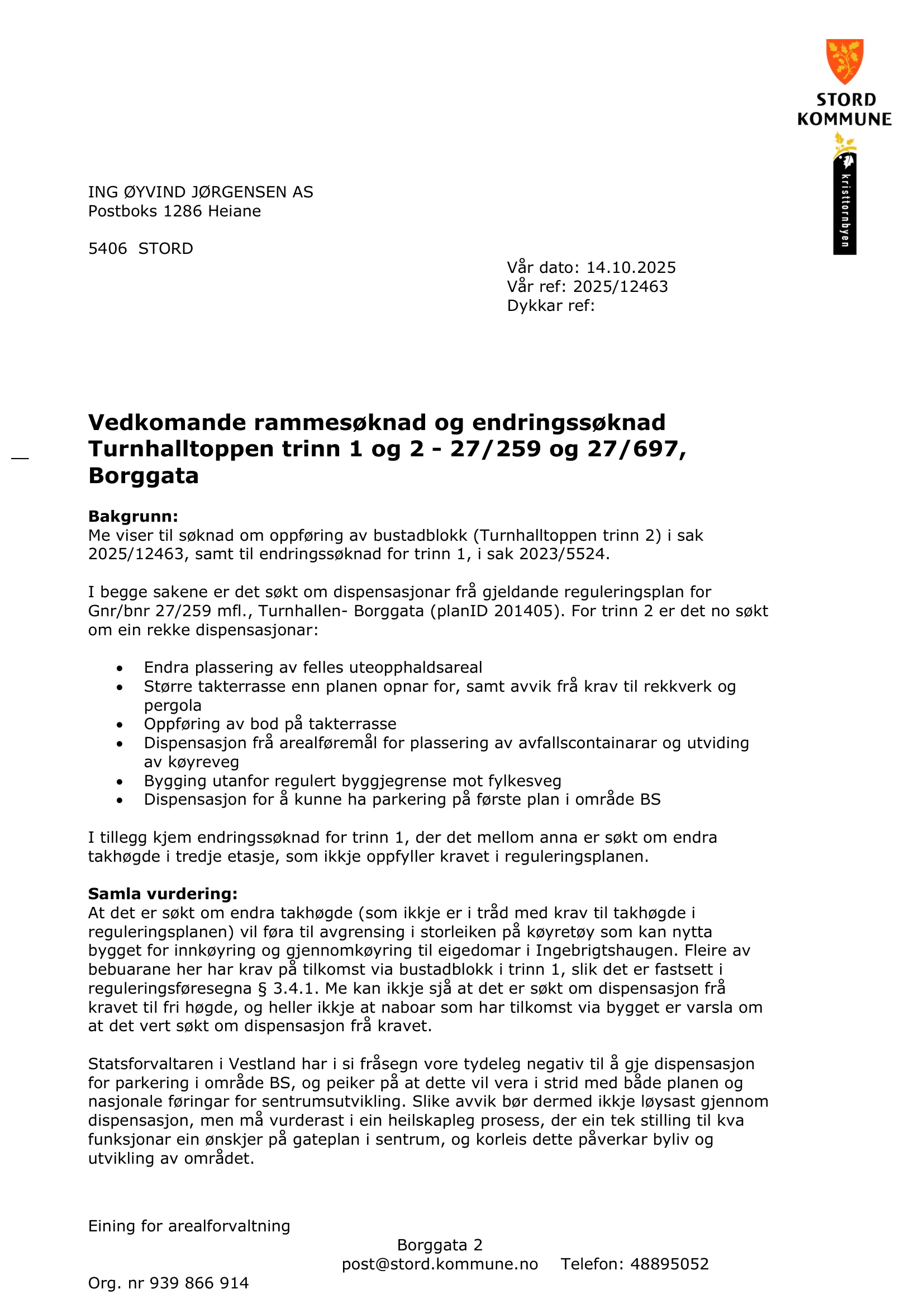 Søknad om rammetillatelse