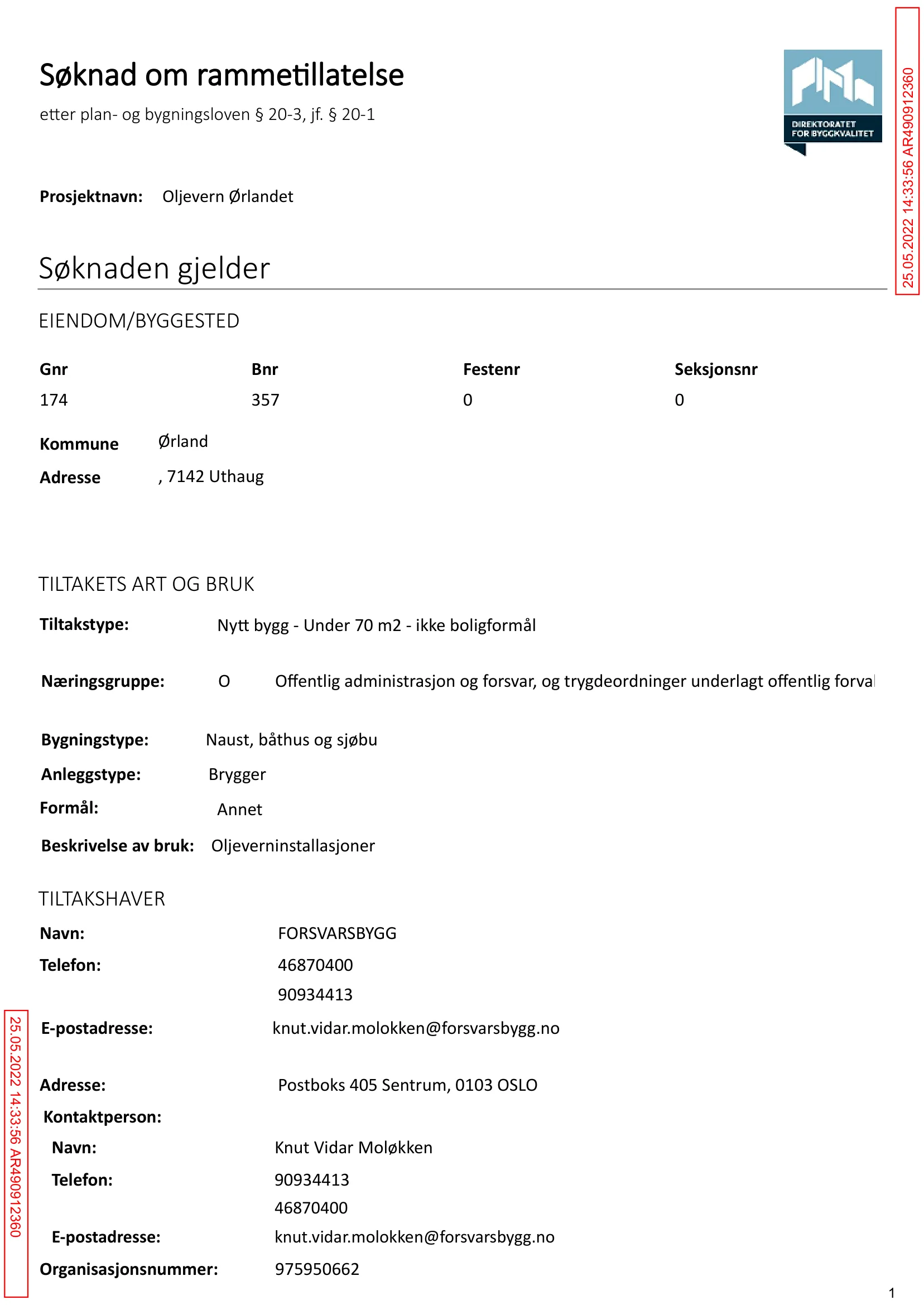 Søknad om rammetillatelse