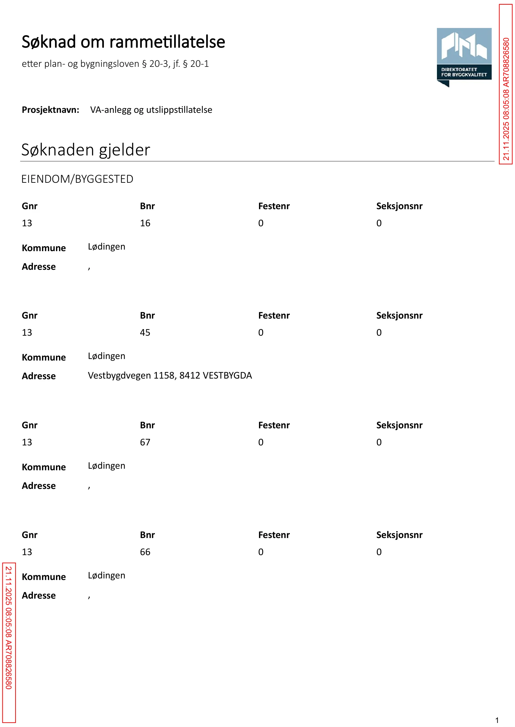 Søknad om rammetillatelse