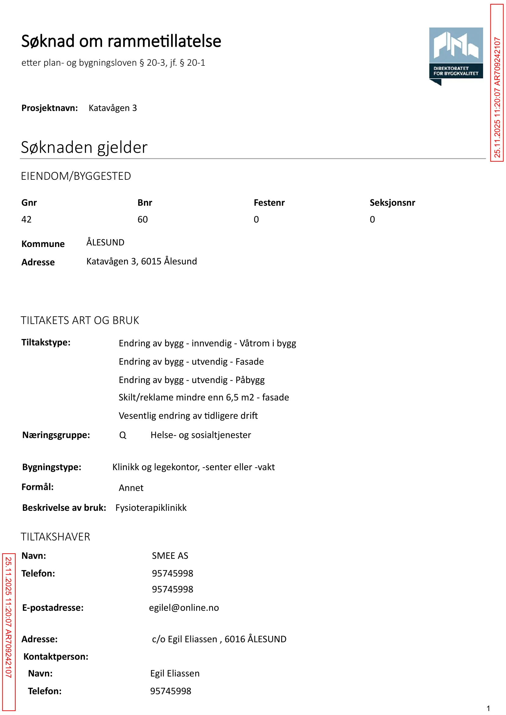 Søknad om rammetillatelse