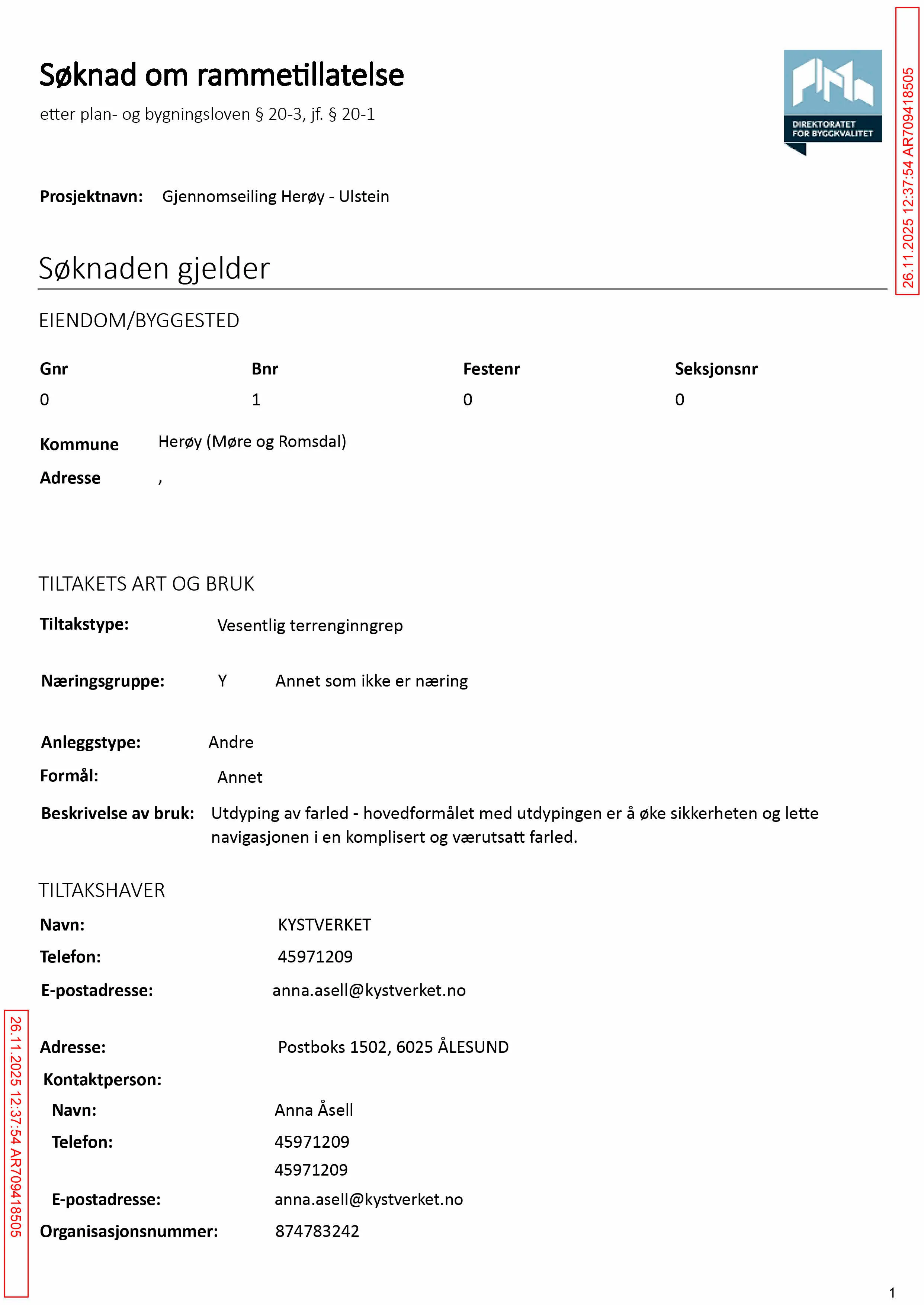 Søknad om rammetillatelse
