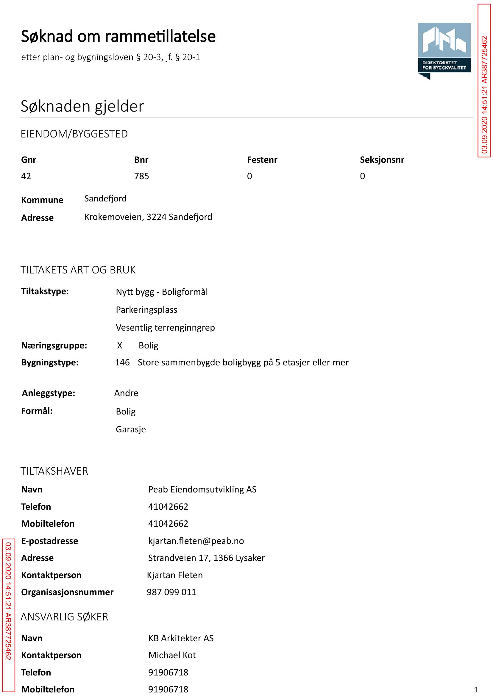 Søknad om rammetillatelse