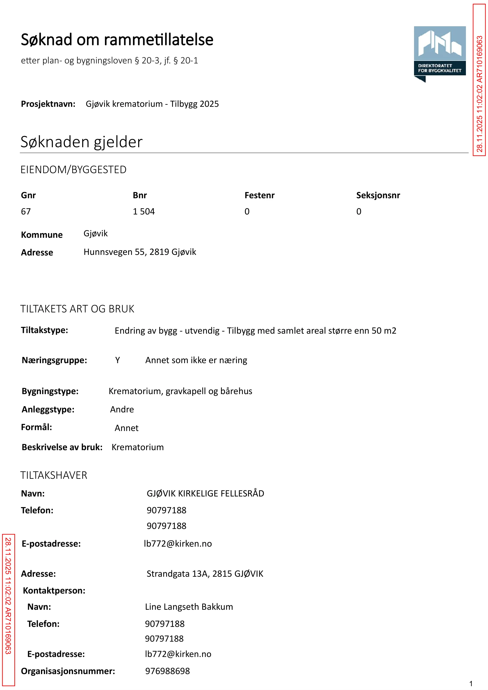 Søknad om rammetillatelse