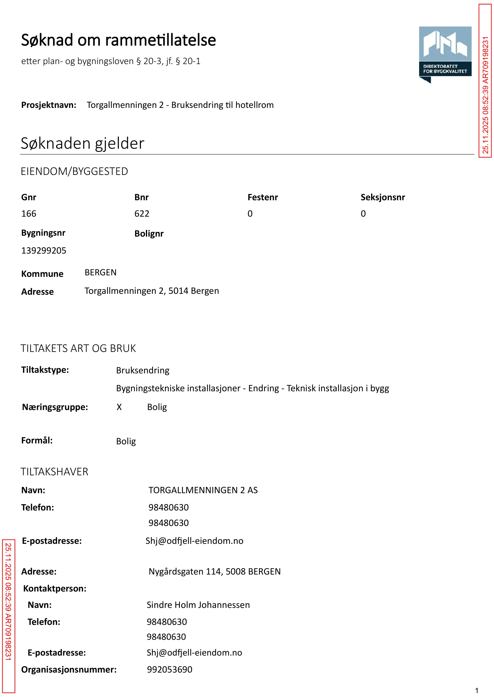 Søknad om rammetillatelse