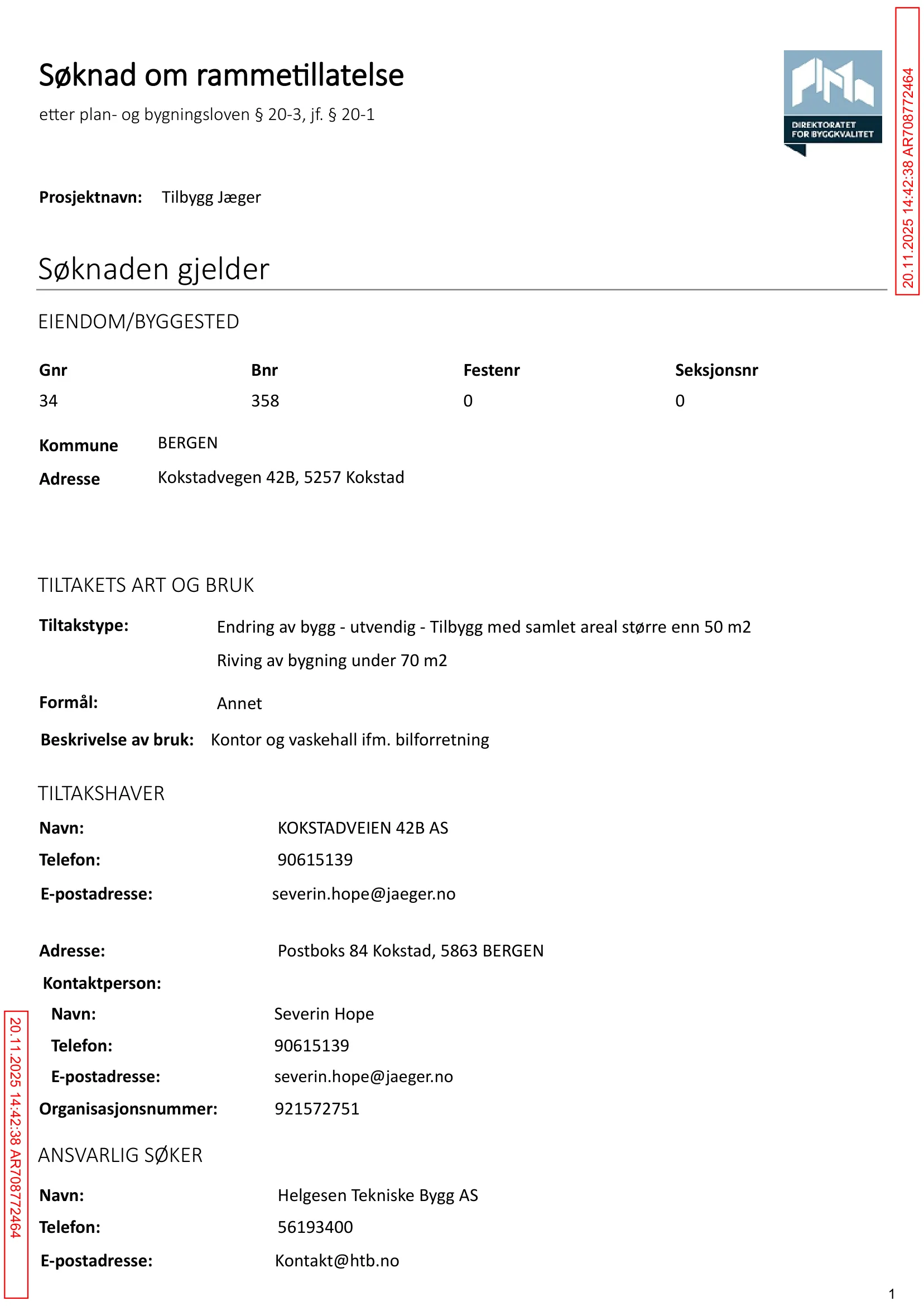 Søknad om rammetillatelse