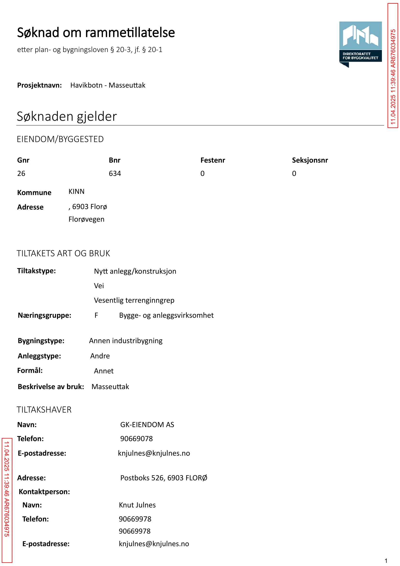 Søknad om rammetillatelse