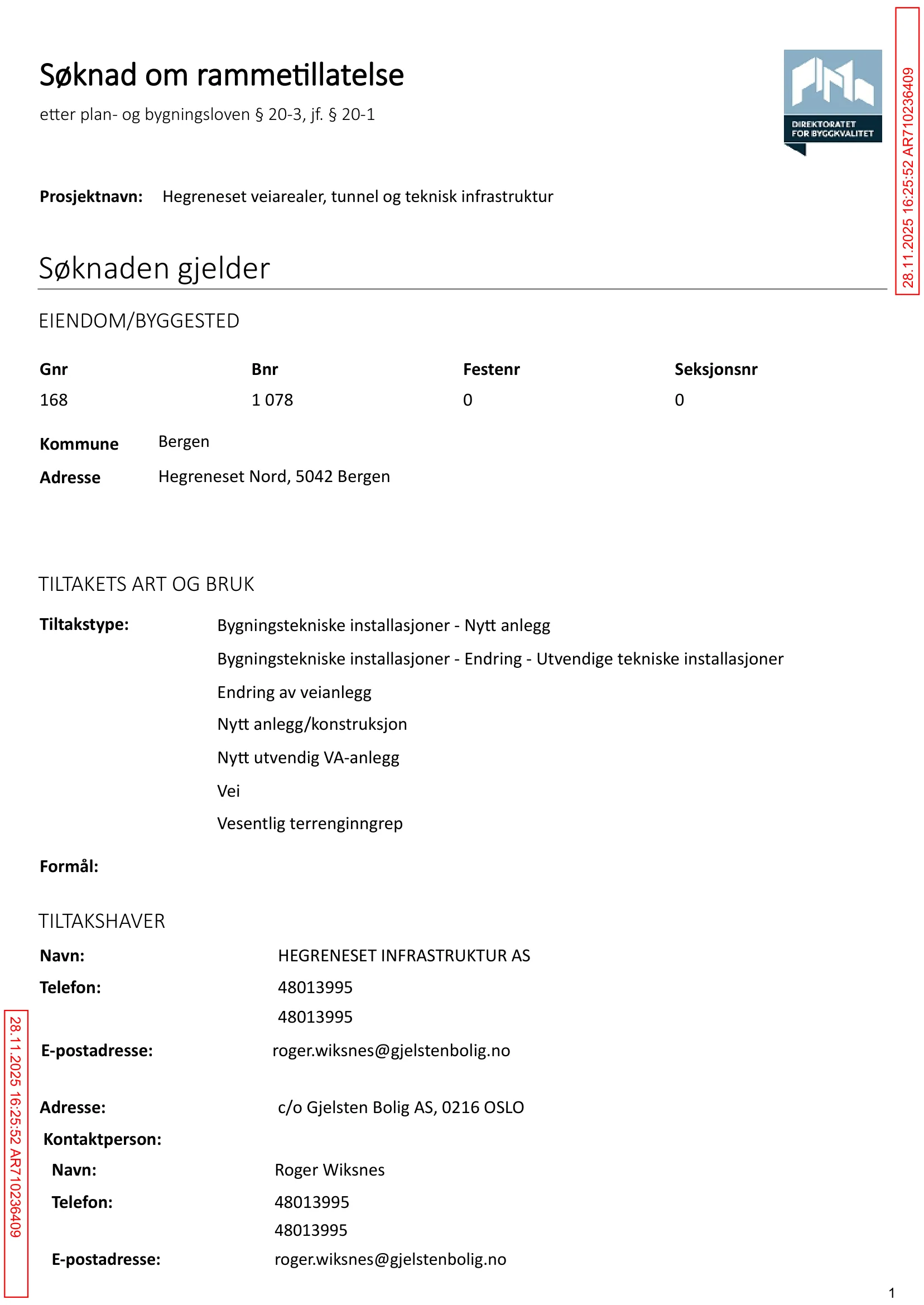 Søknad om rammetillatelse