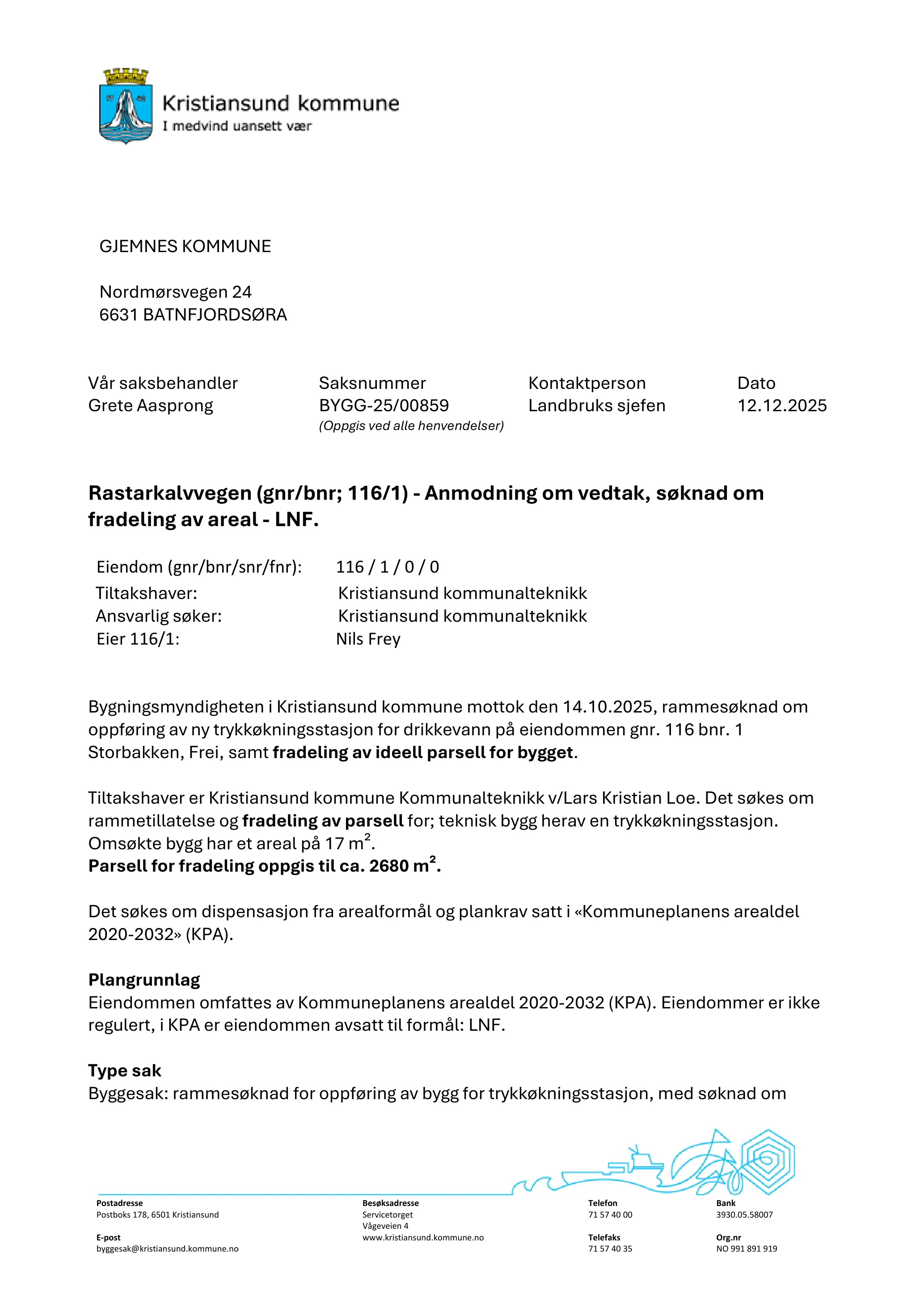 Søknad om rammetillatelse