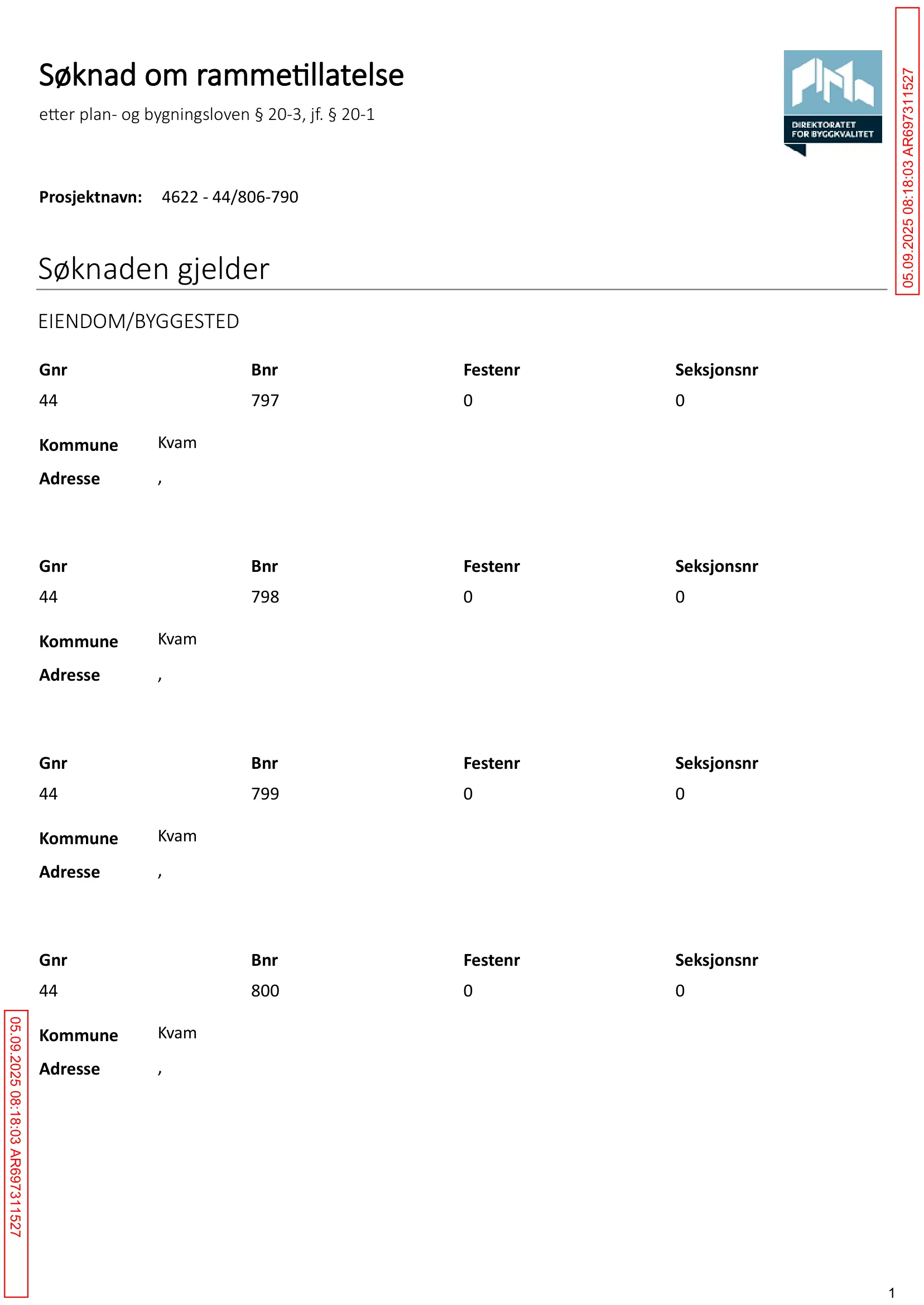 Søknad om rammetillatelse