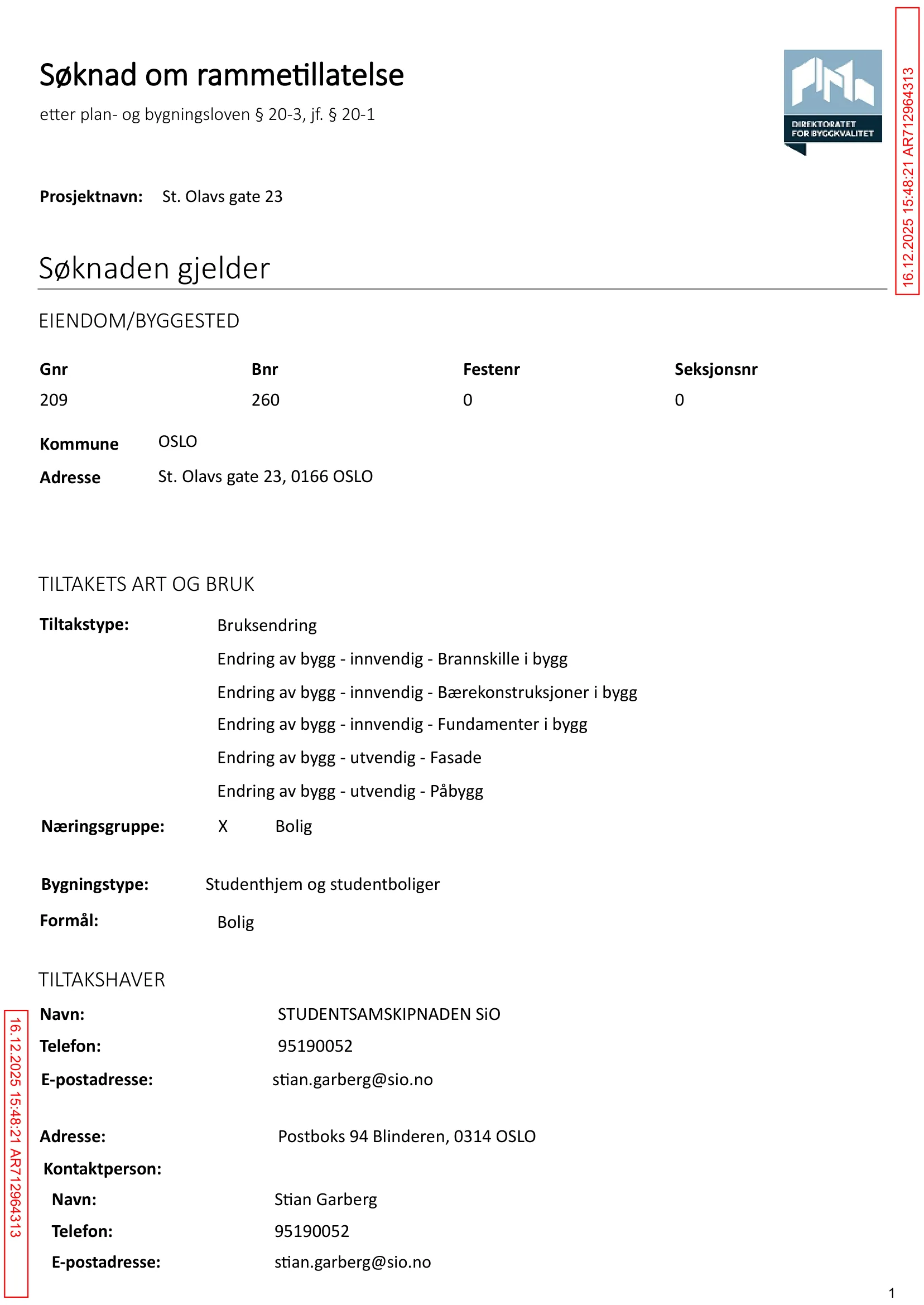 Søknad om rammetillatelse
