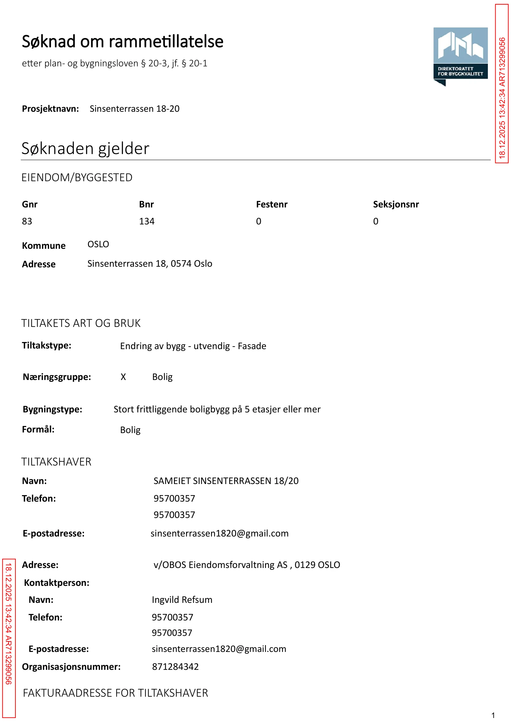 Søknad om rammetillatelse