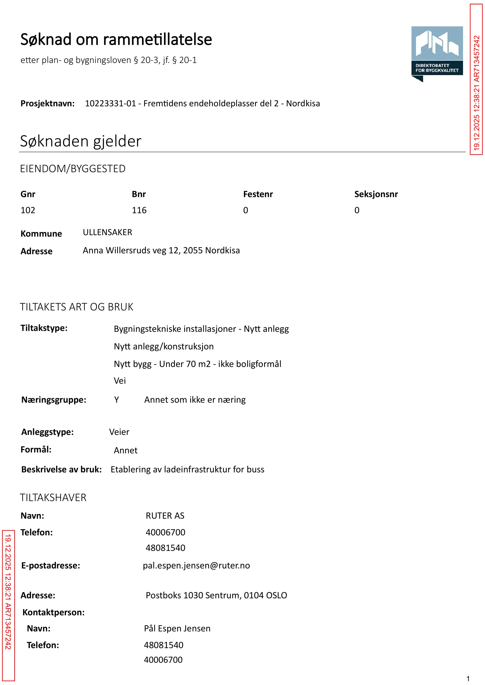 Søknad om rammetillatelse