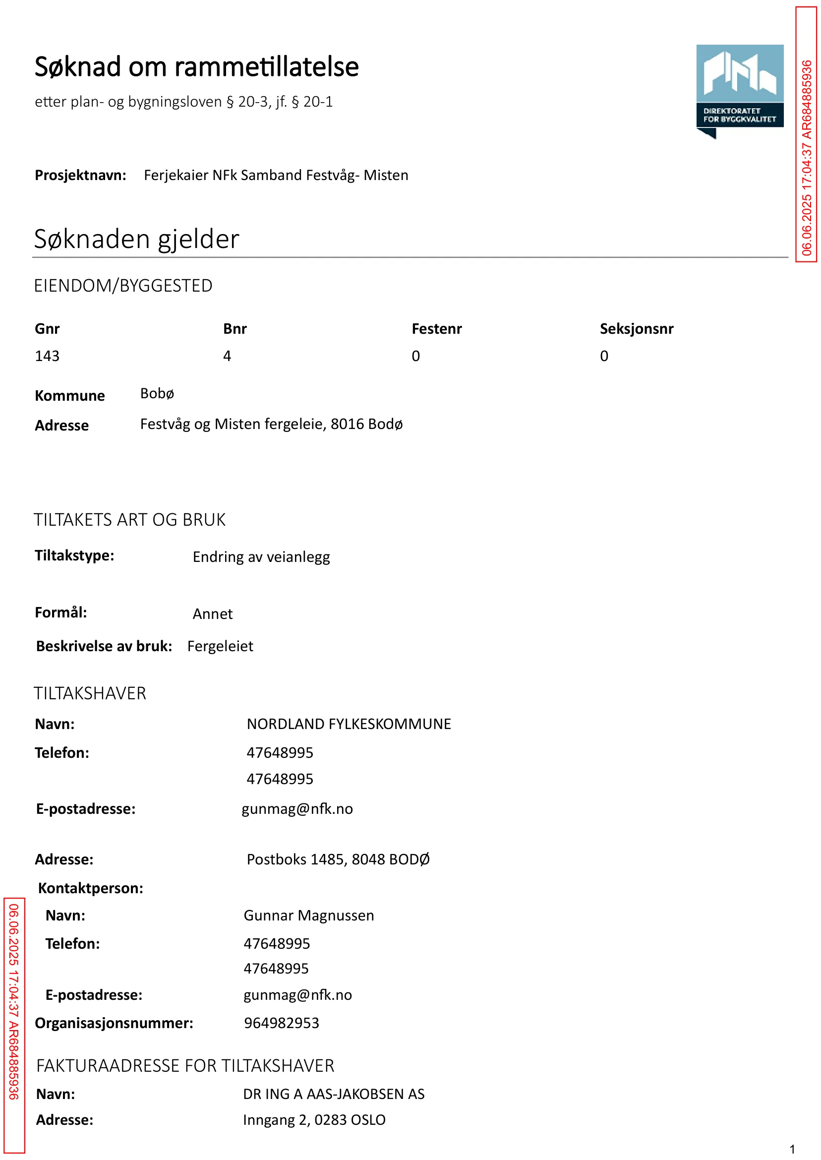Søknad om rammetillatelse