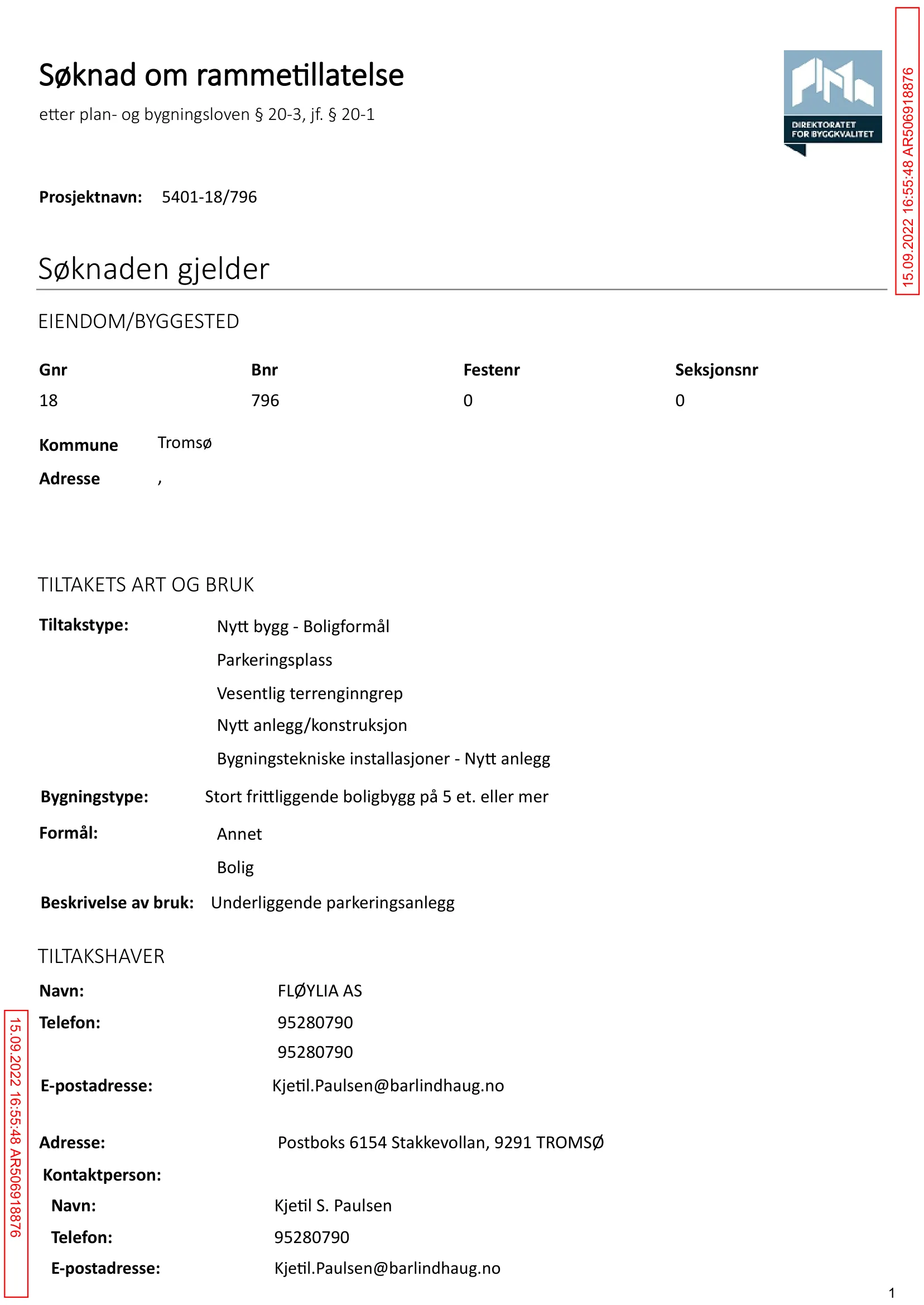 Søknad om rammetillatelse