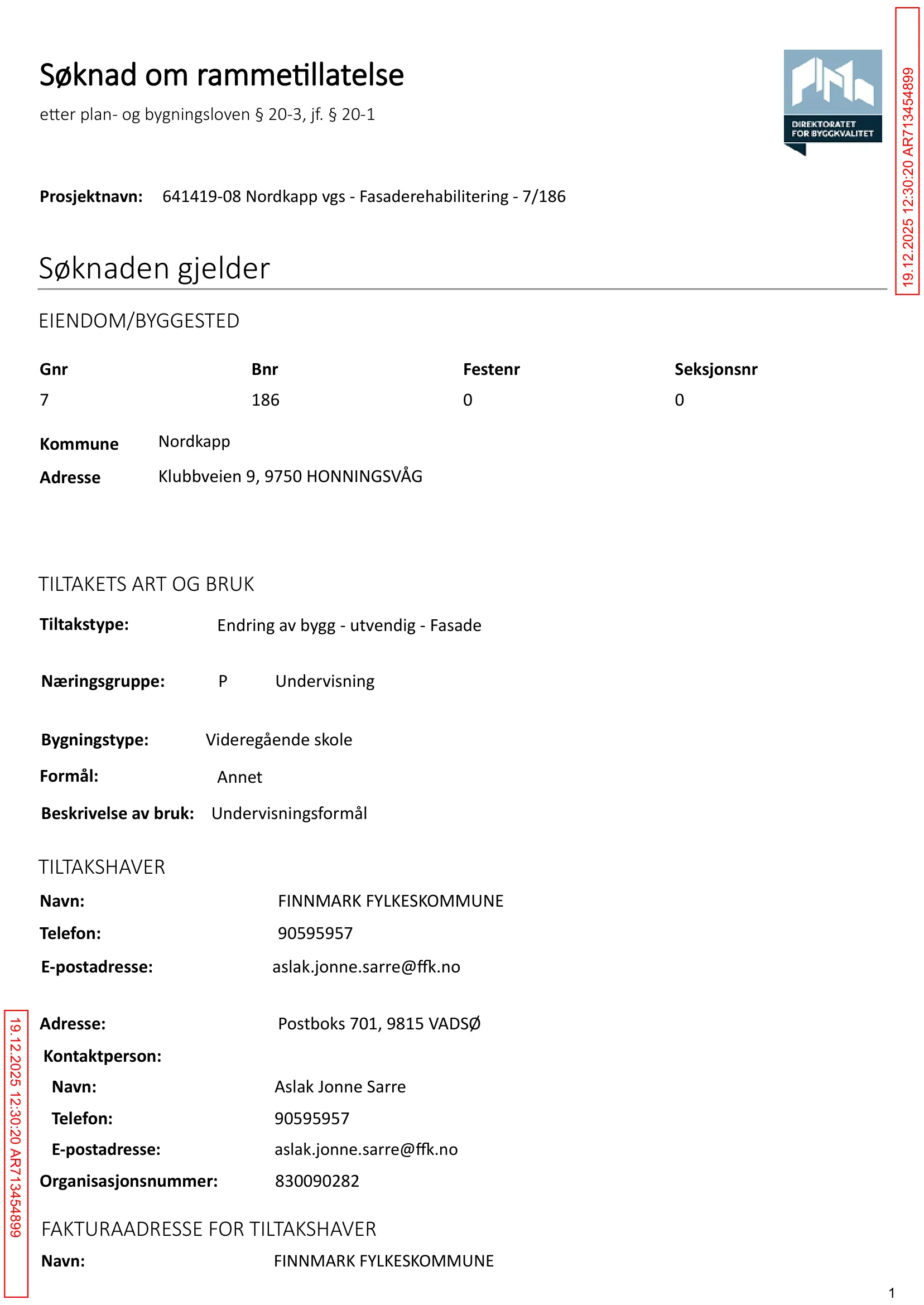 Søknad om rammetillatelse