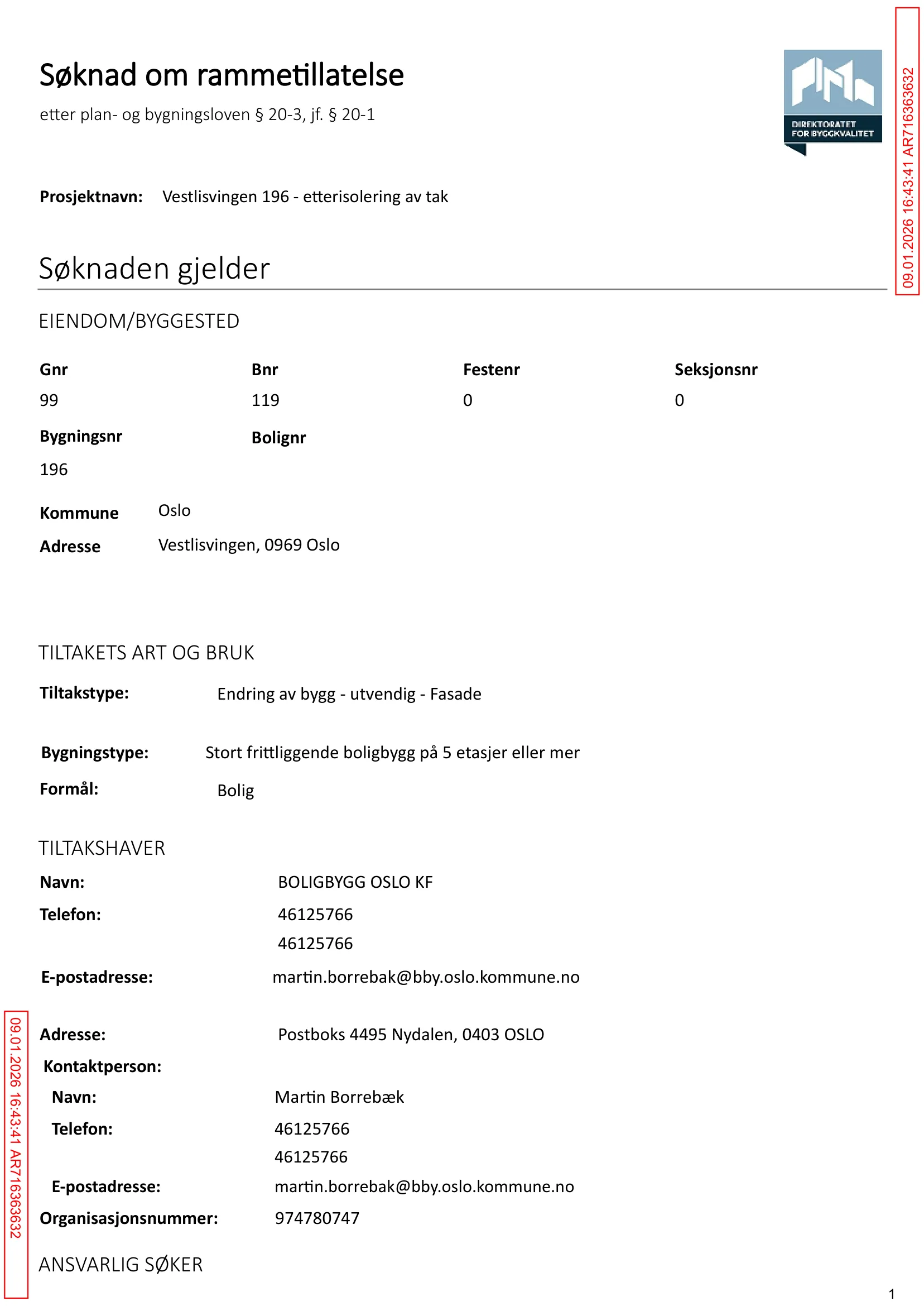 Søknad om rammetillatelse