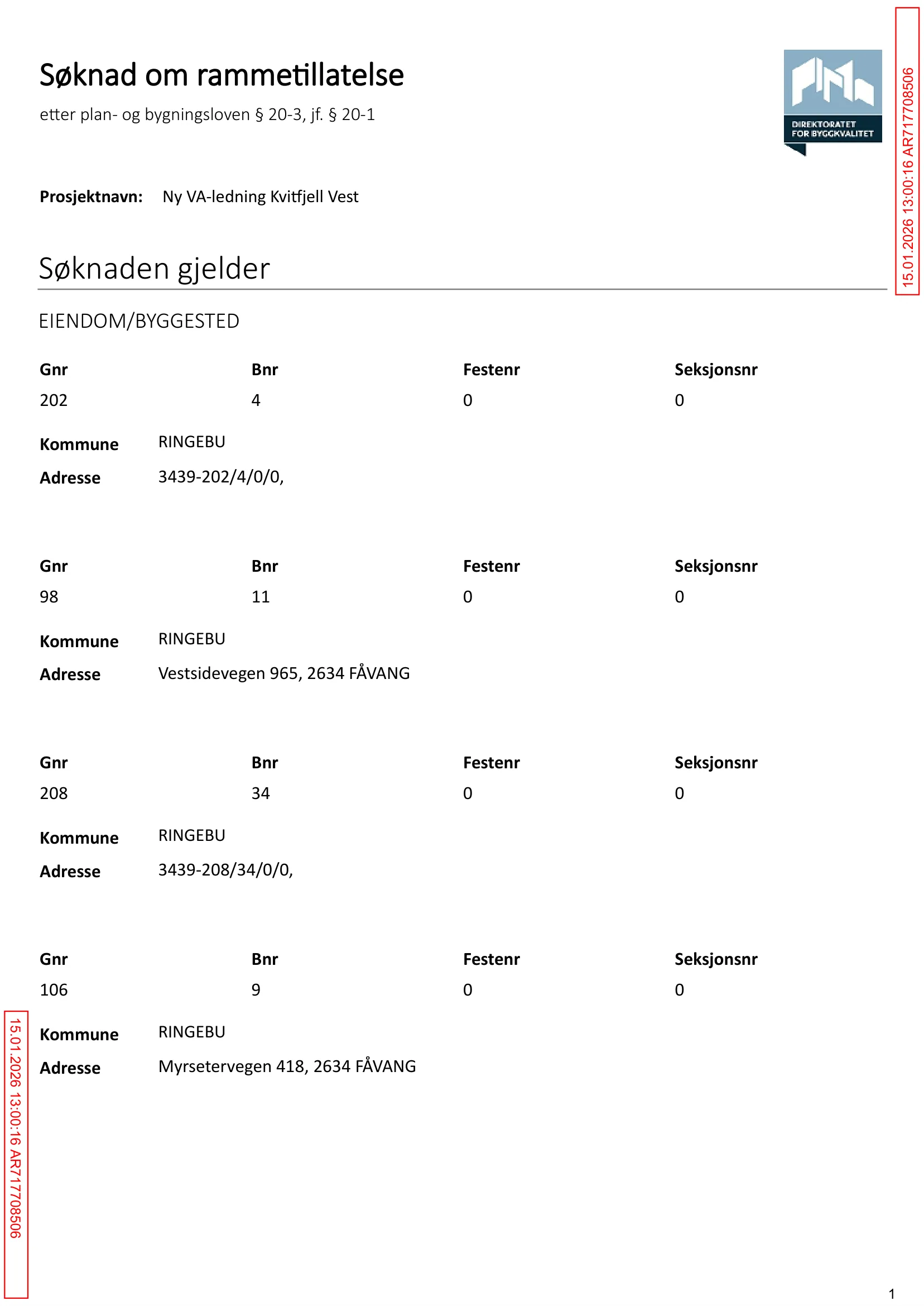 Søknad om rammetillatelse