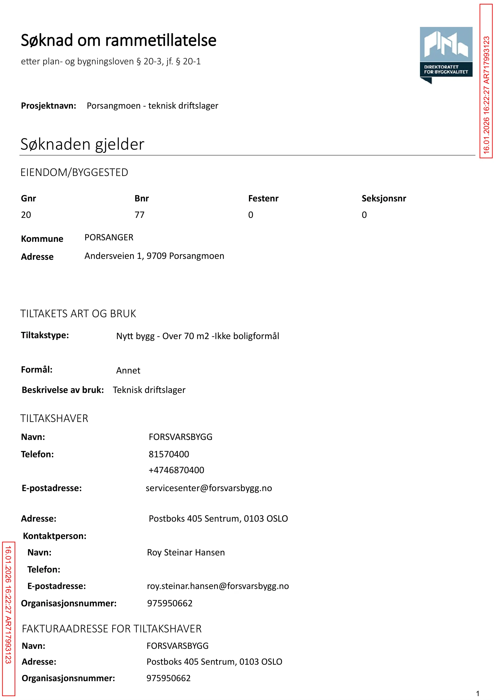 Søknad om rammetillatelse