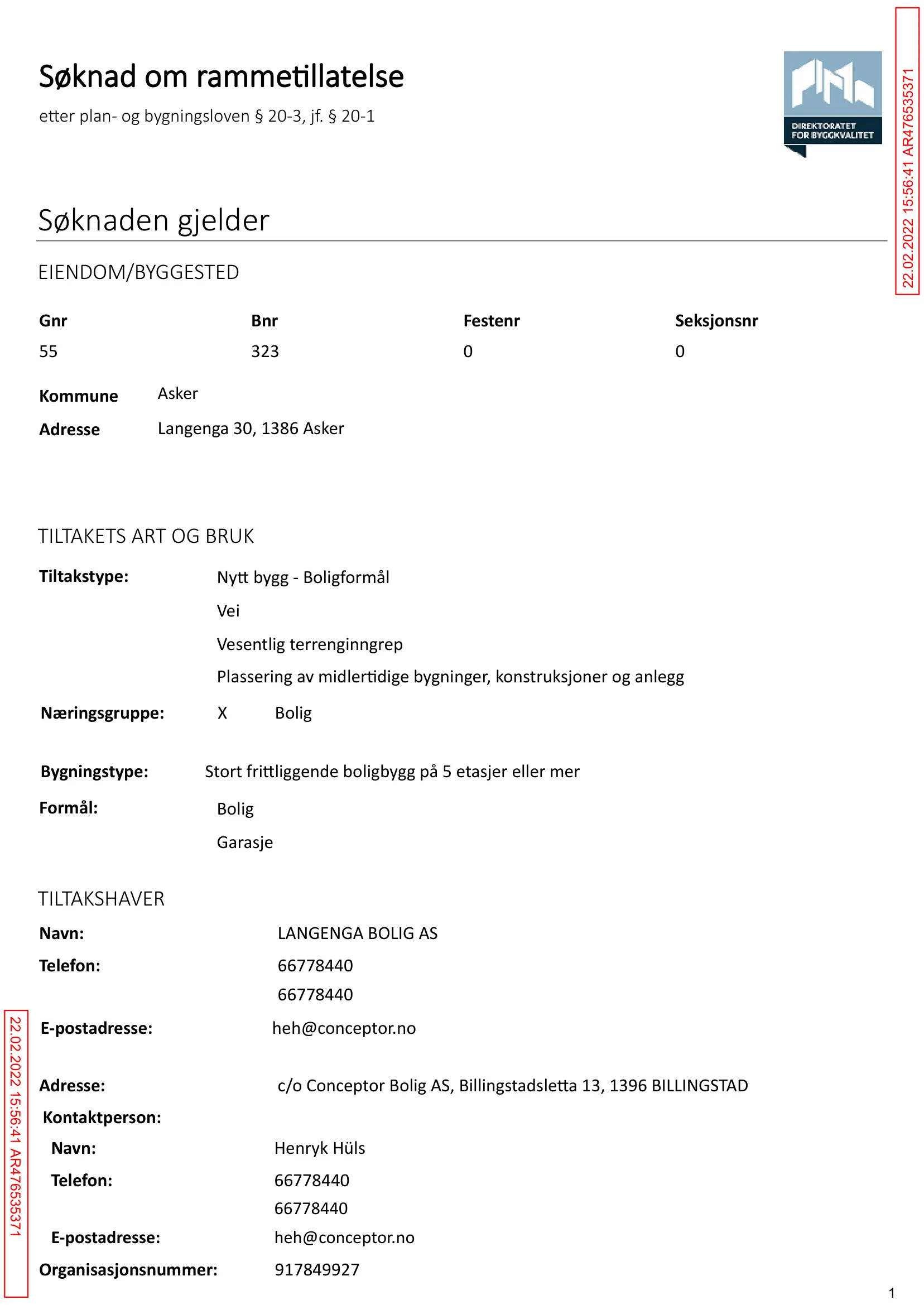 Søknad om rammetillatelse