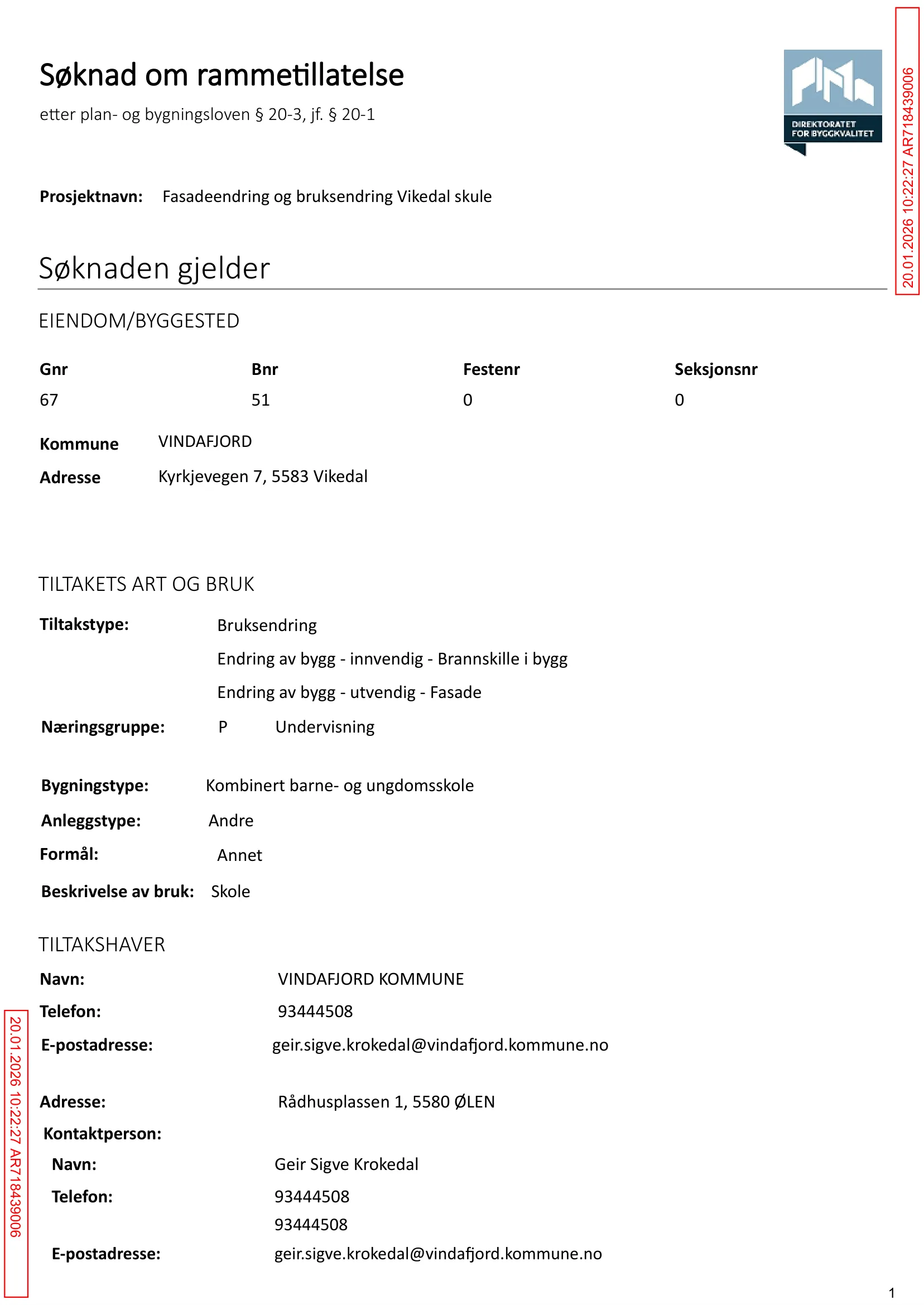 Søknad om rammetillatelse