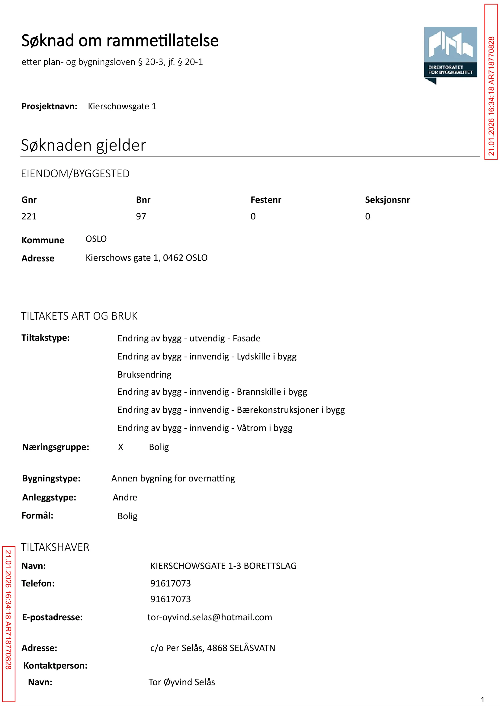Søknad om rammetillatelse