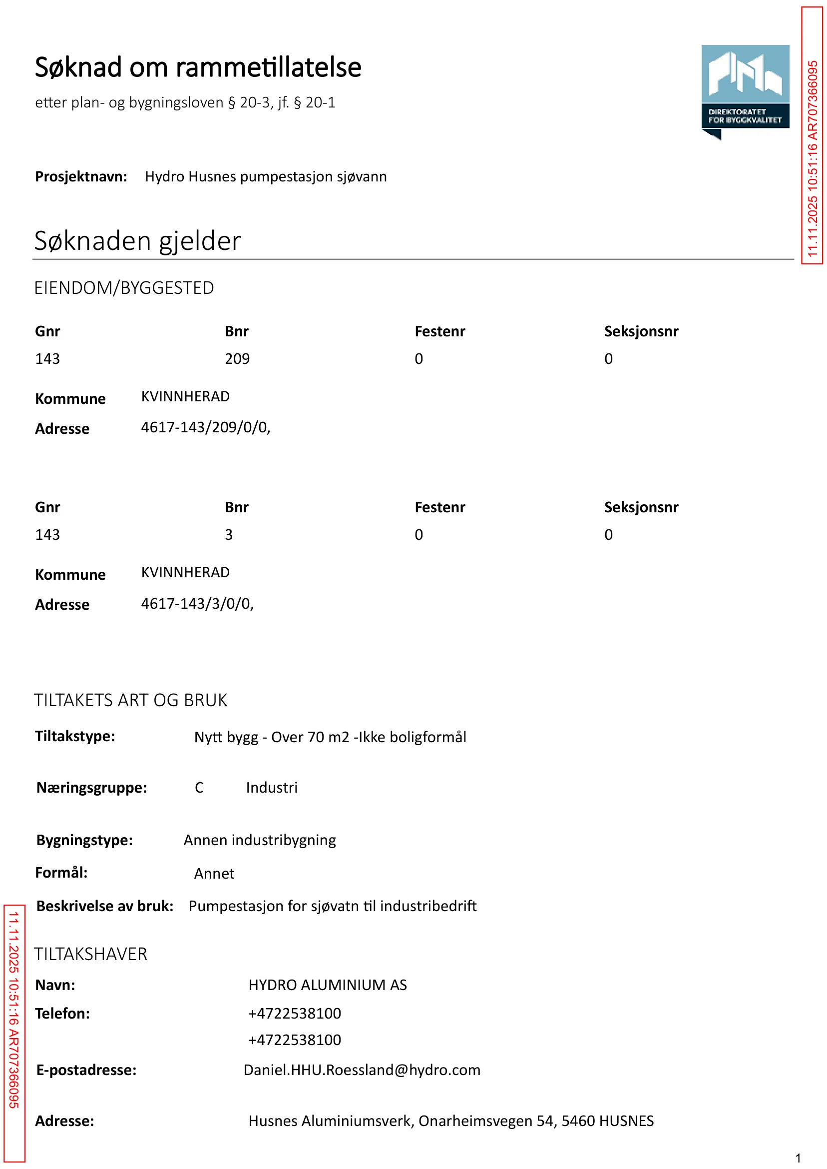 Søknad om rammetillatelse