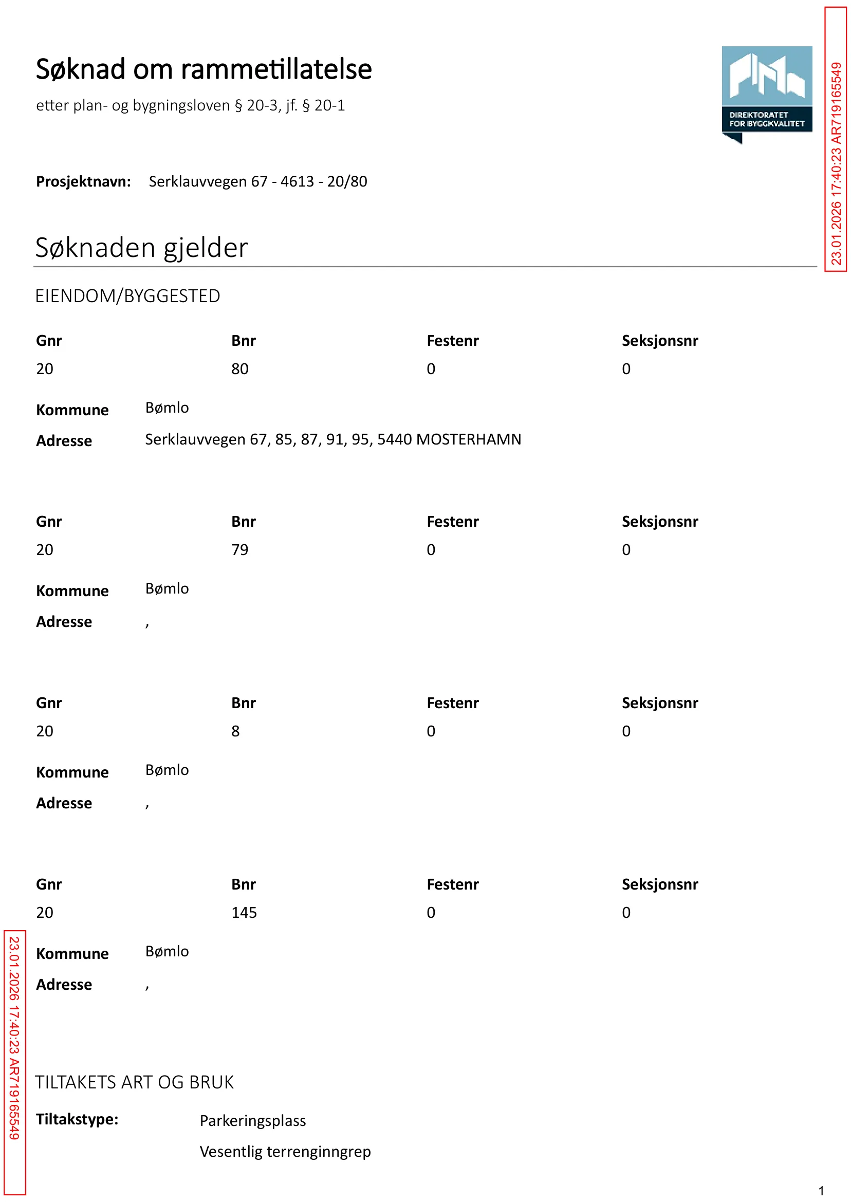 Søknad om rammetillatelse