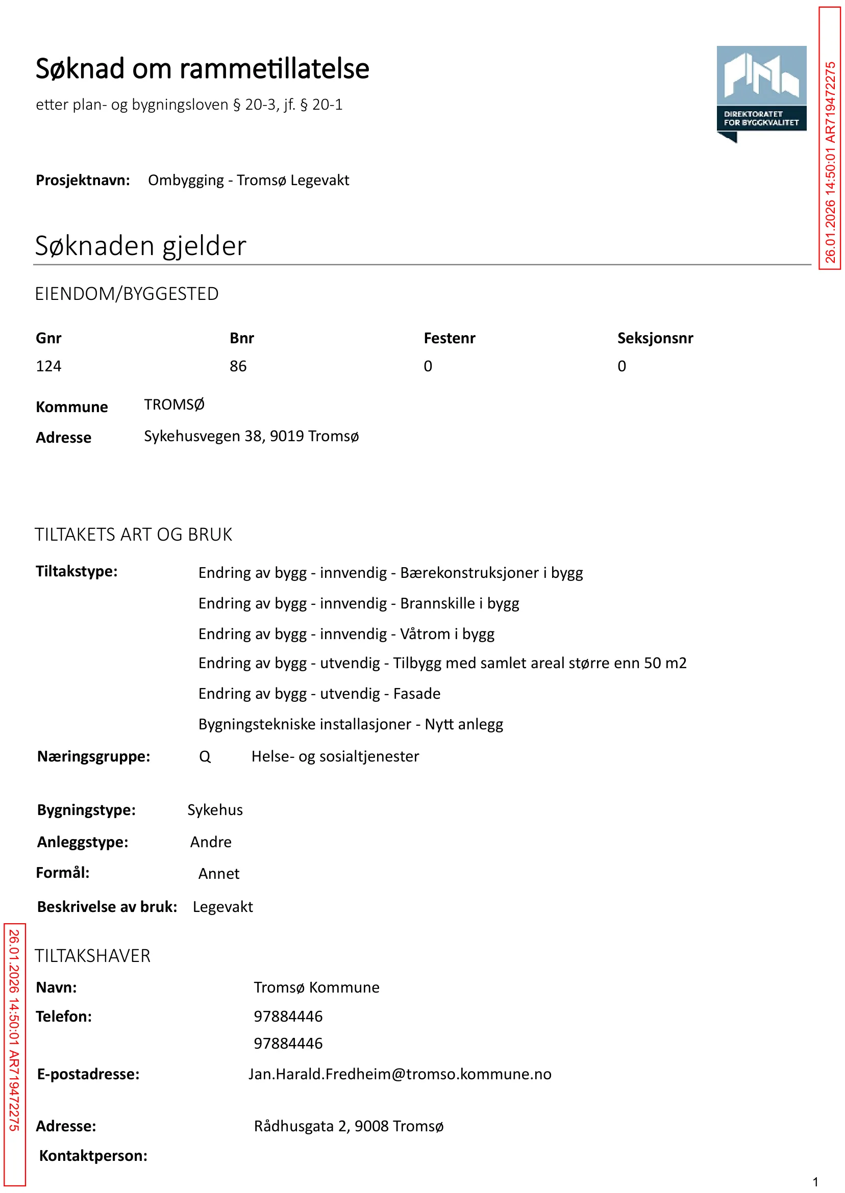 Søknad om rammetillatelse