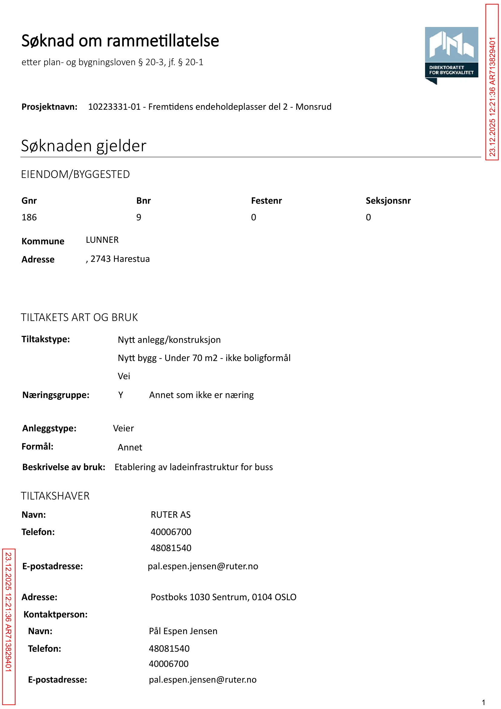 Søknad om rammetillatelse