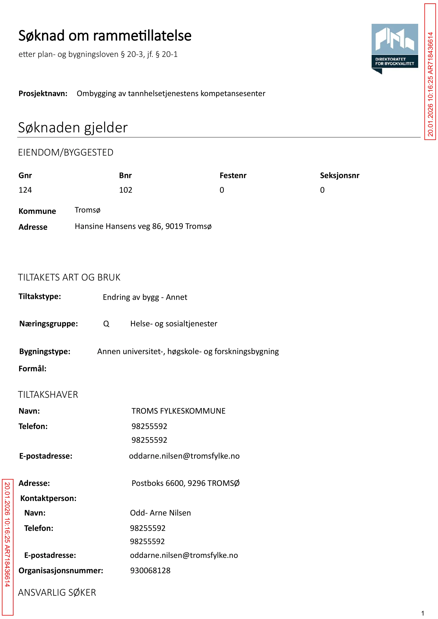 Søknad om rammetillatelse