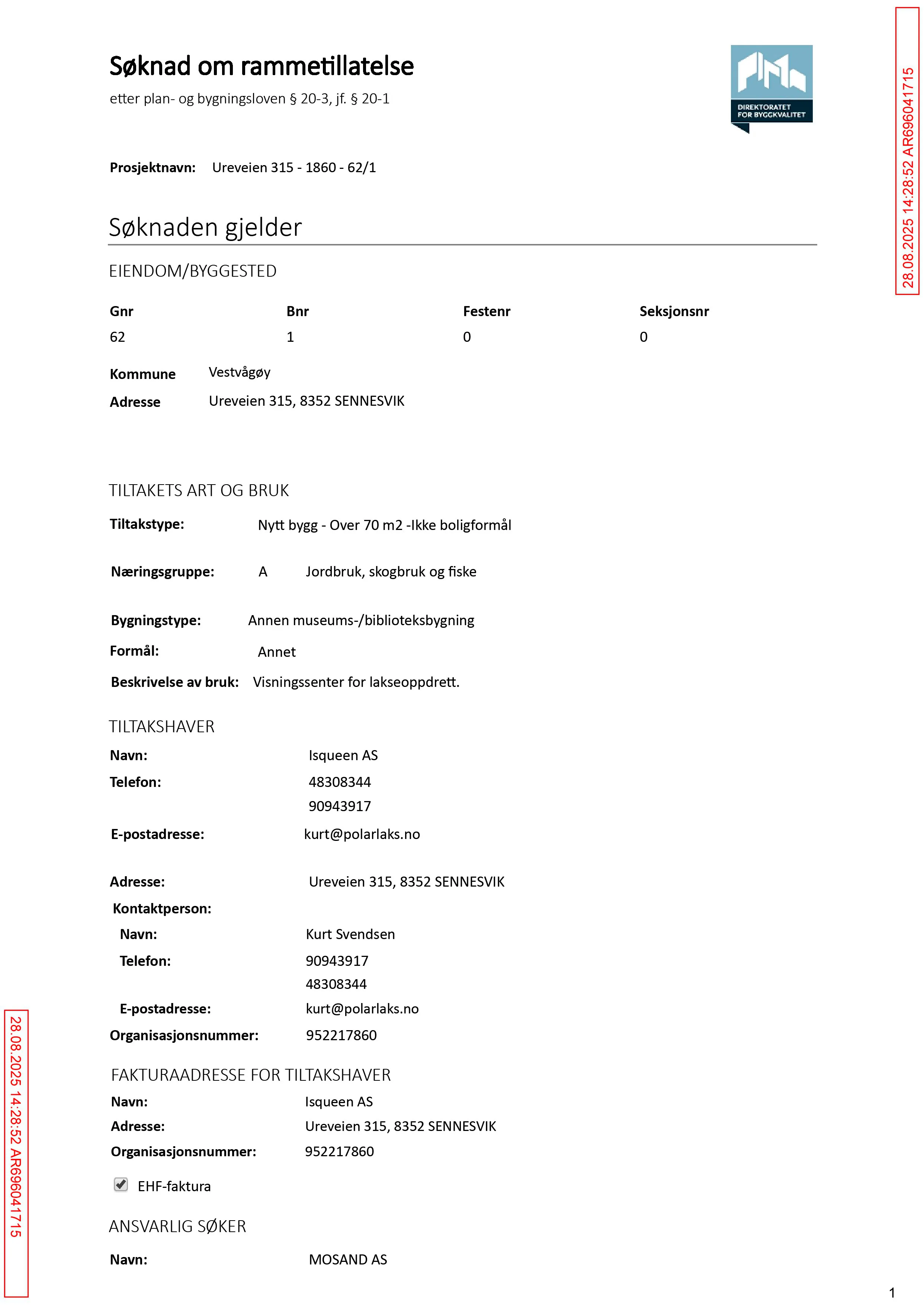 Søknad om rammetillatelse