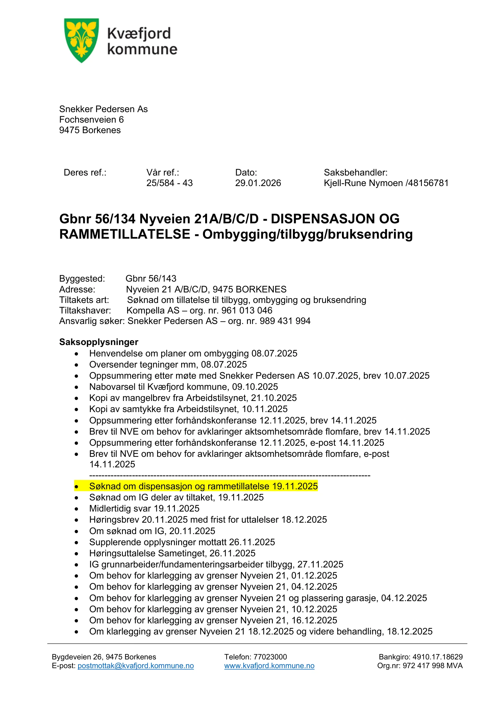 Søknad om rammetillatelse