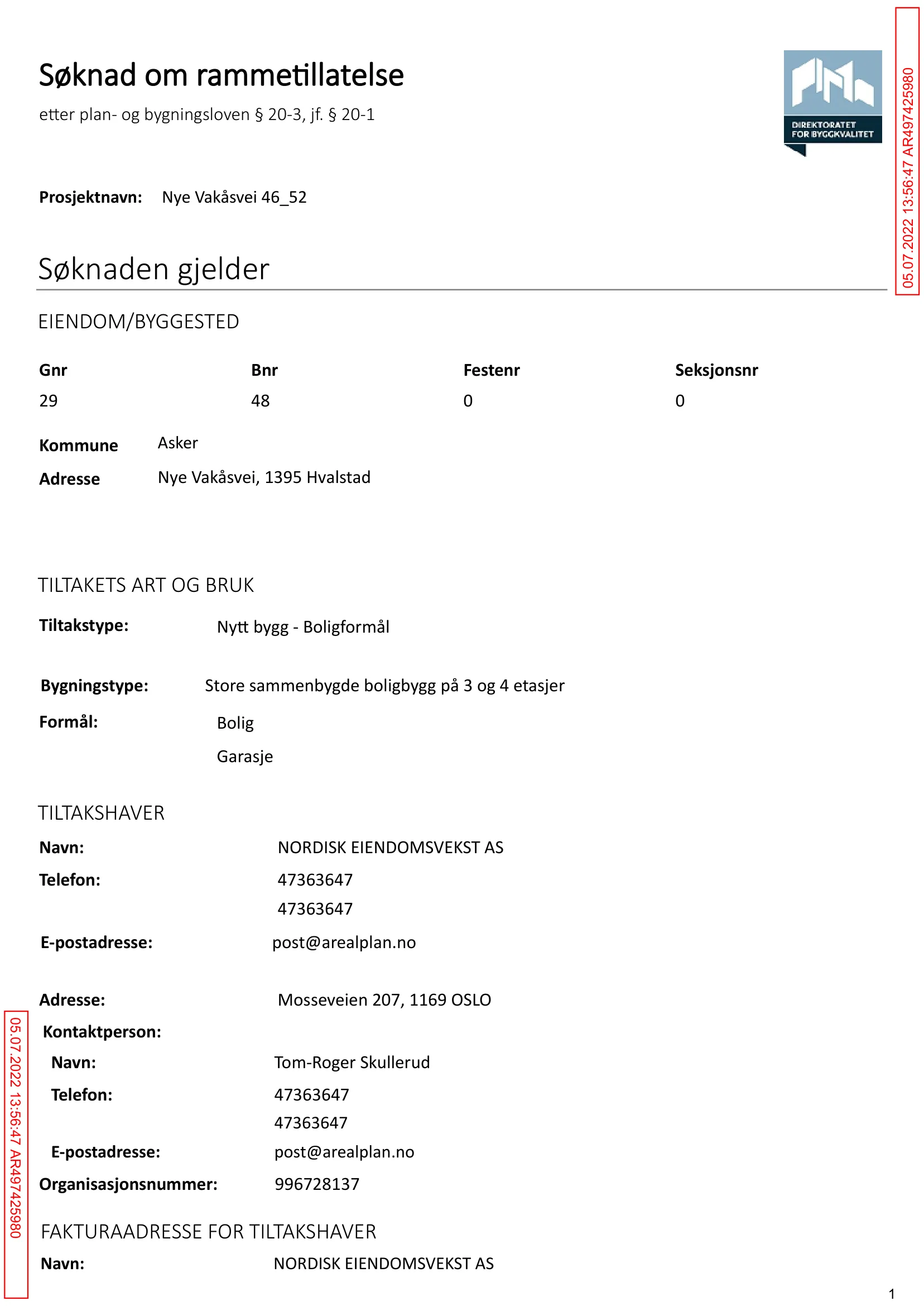 Søknad om rammetillatelse