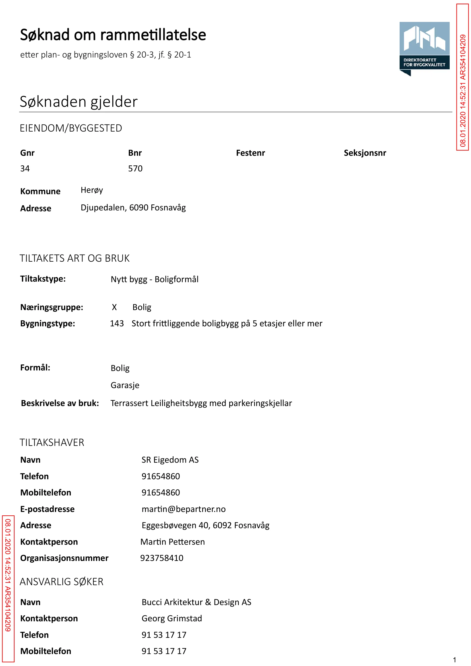 Søknad om rammetillatelse