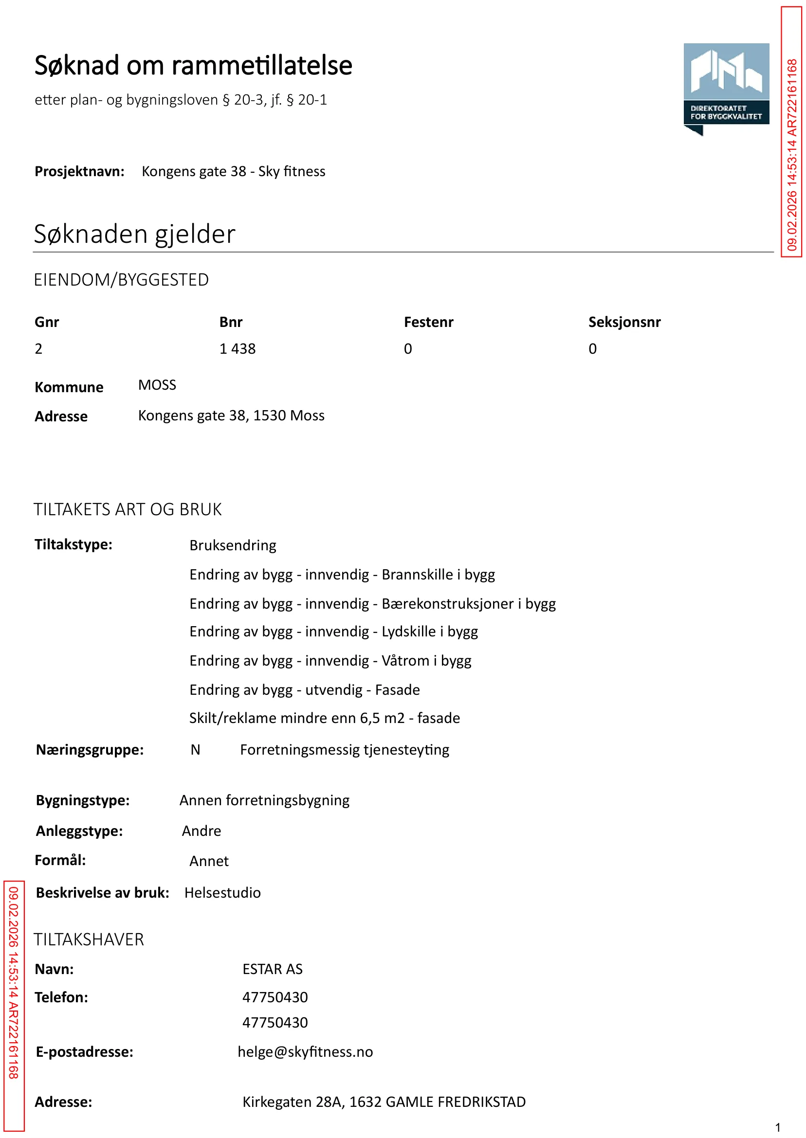 Søknad om rammetillatelse
