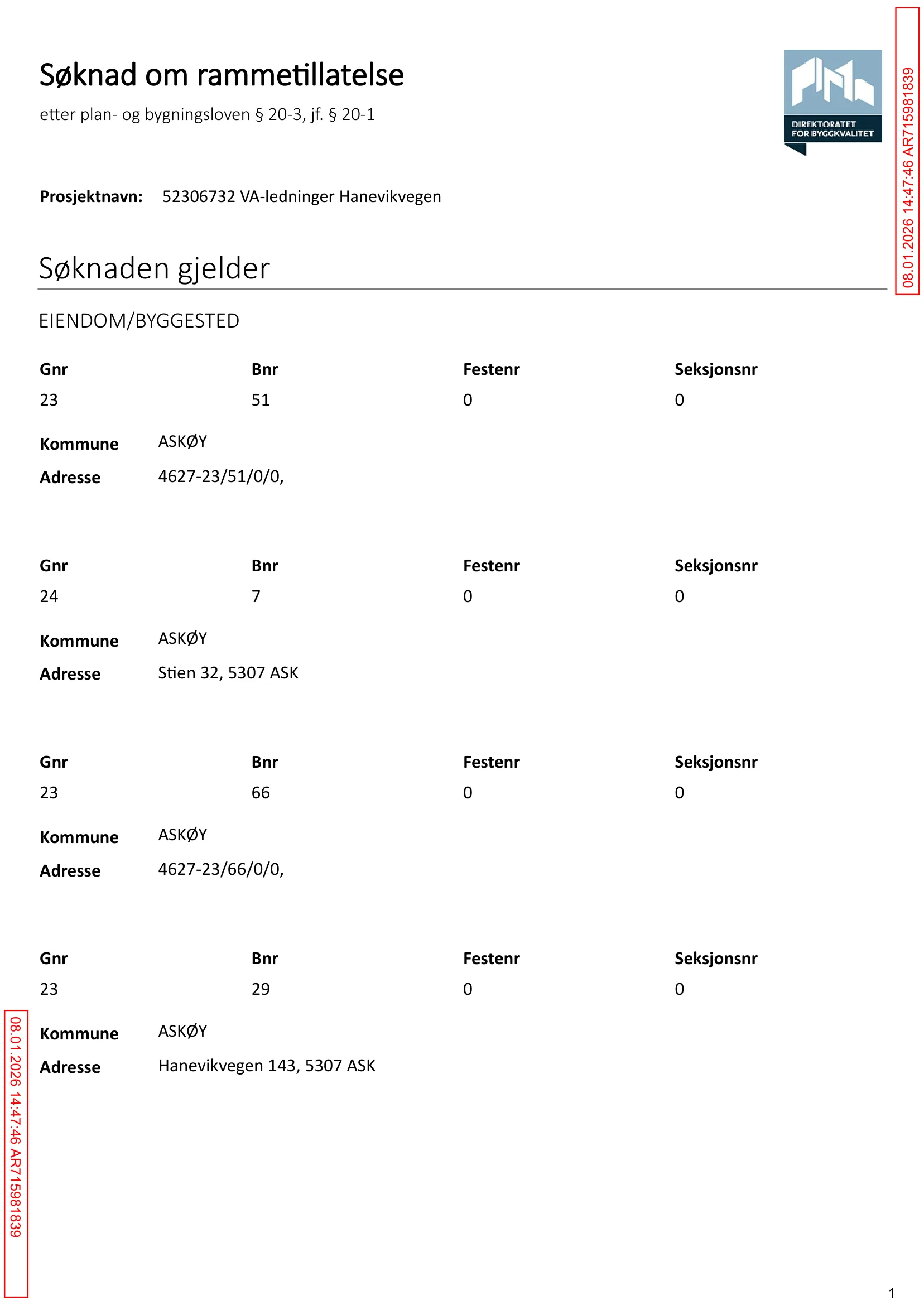Søknad om rammetillatelse