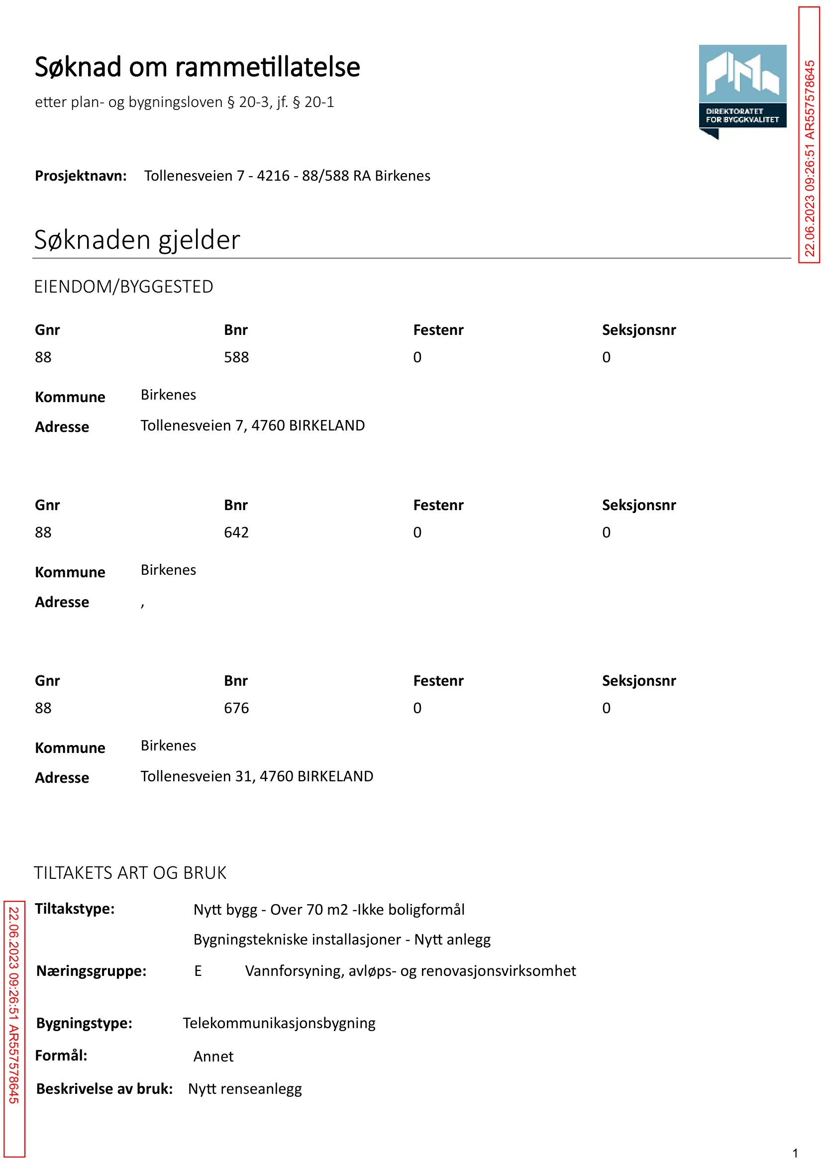 Søknad om rammetillatelse