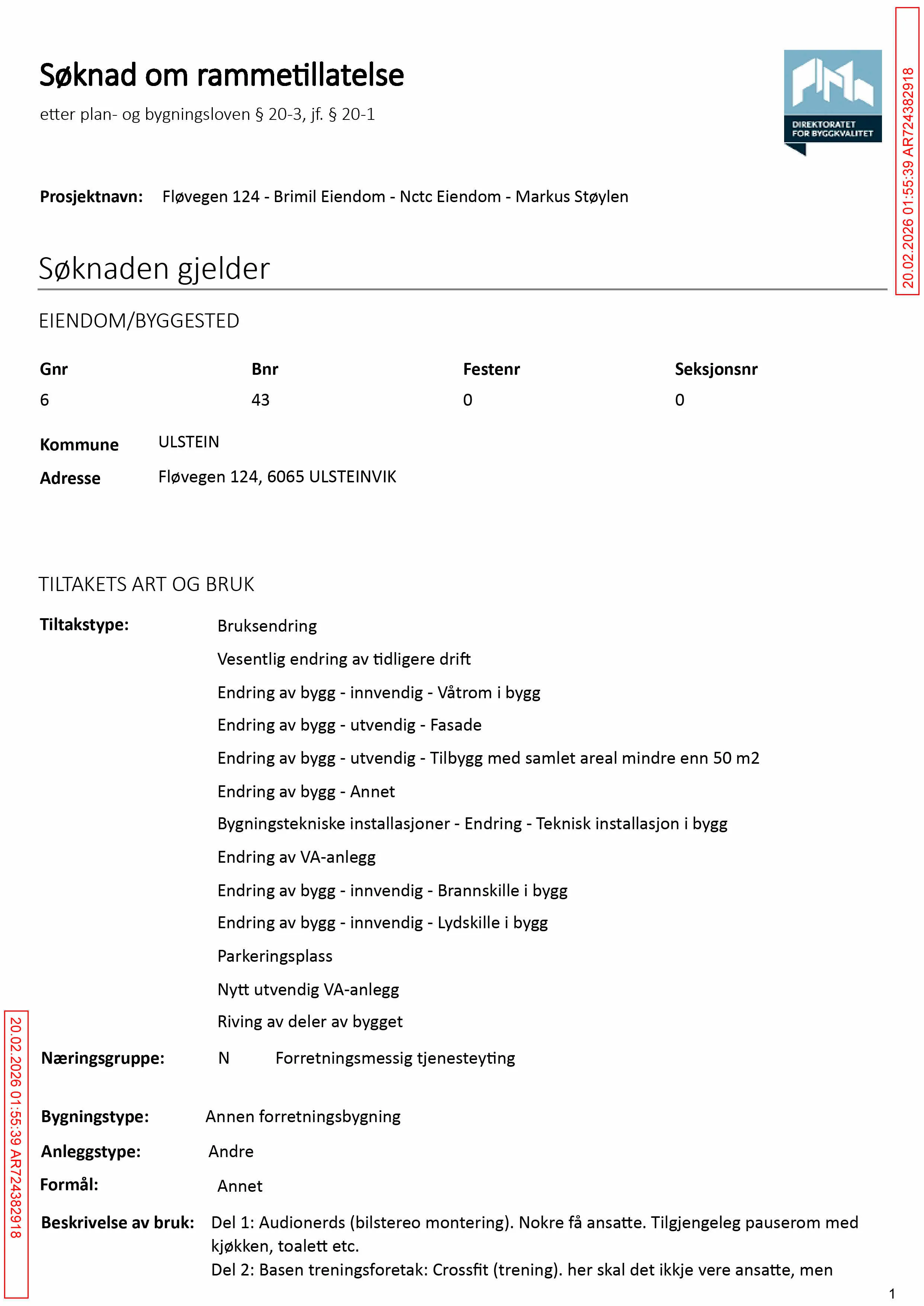 Søknad om rammetillatelse