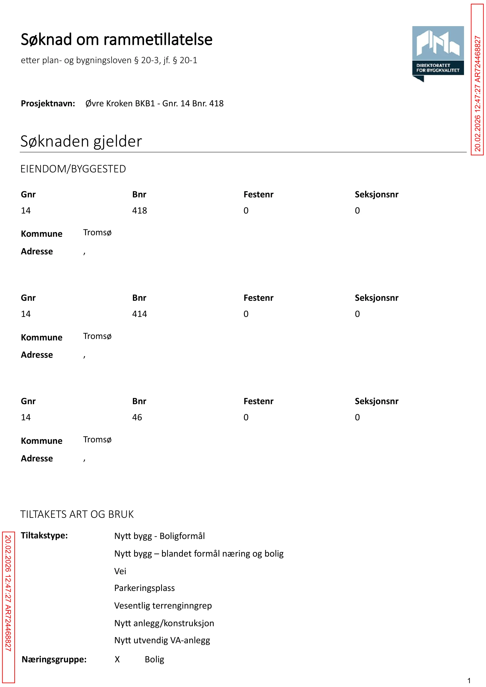 Søknad om rammetillatelse