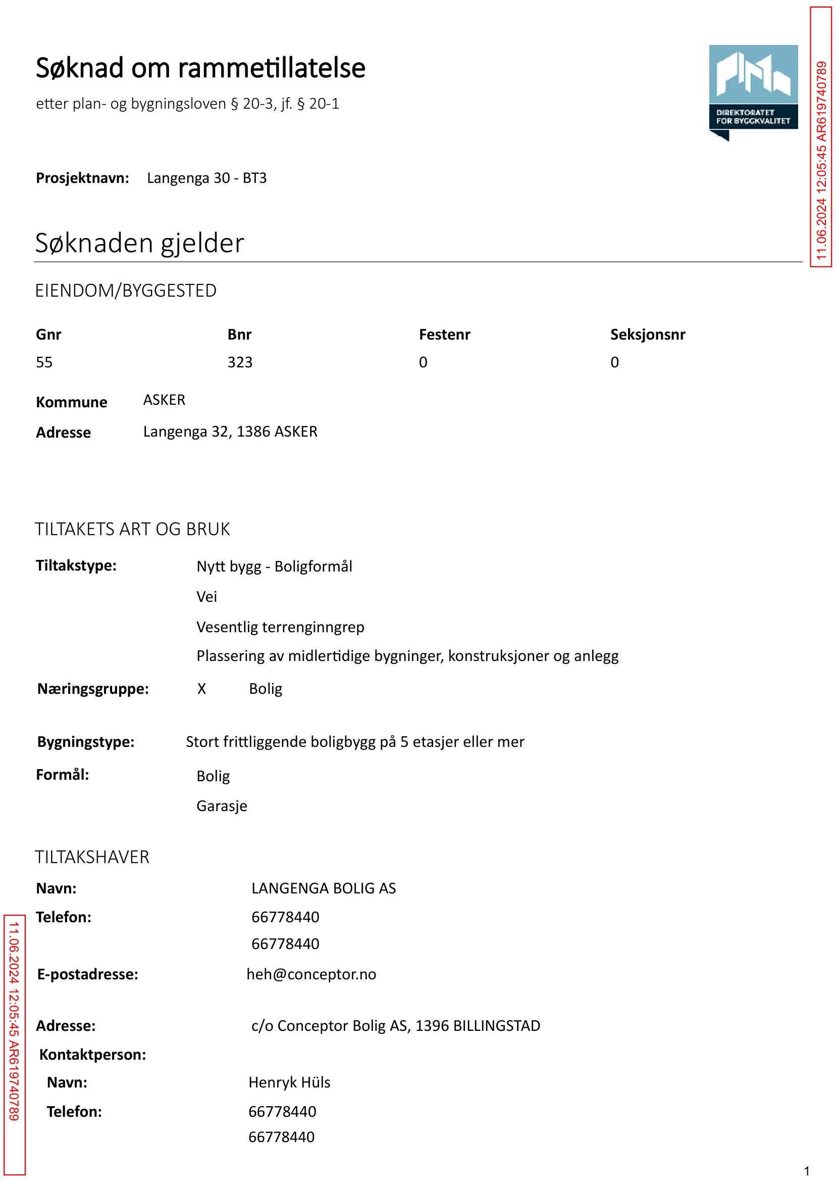 Søknad om rammetillatelse