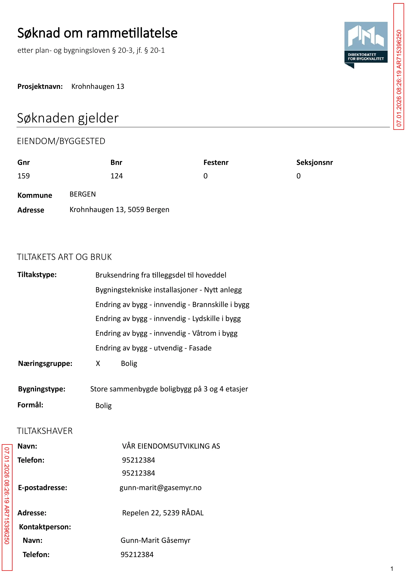 Søknad om rammetillatelse