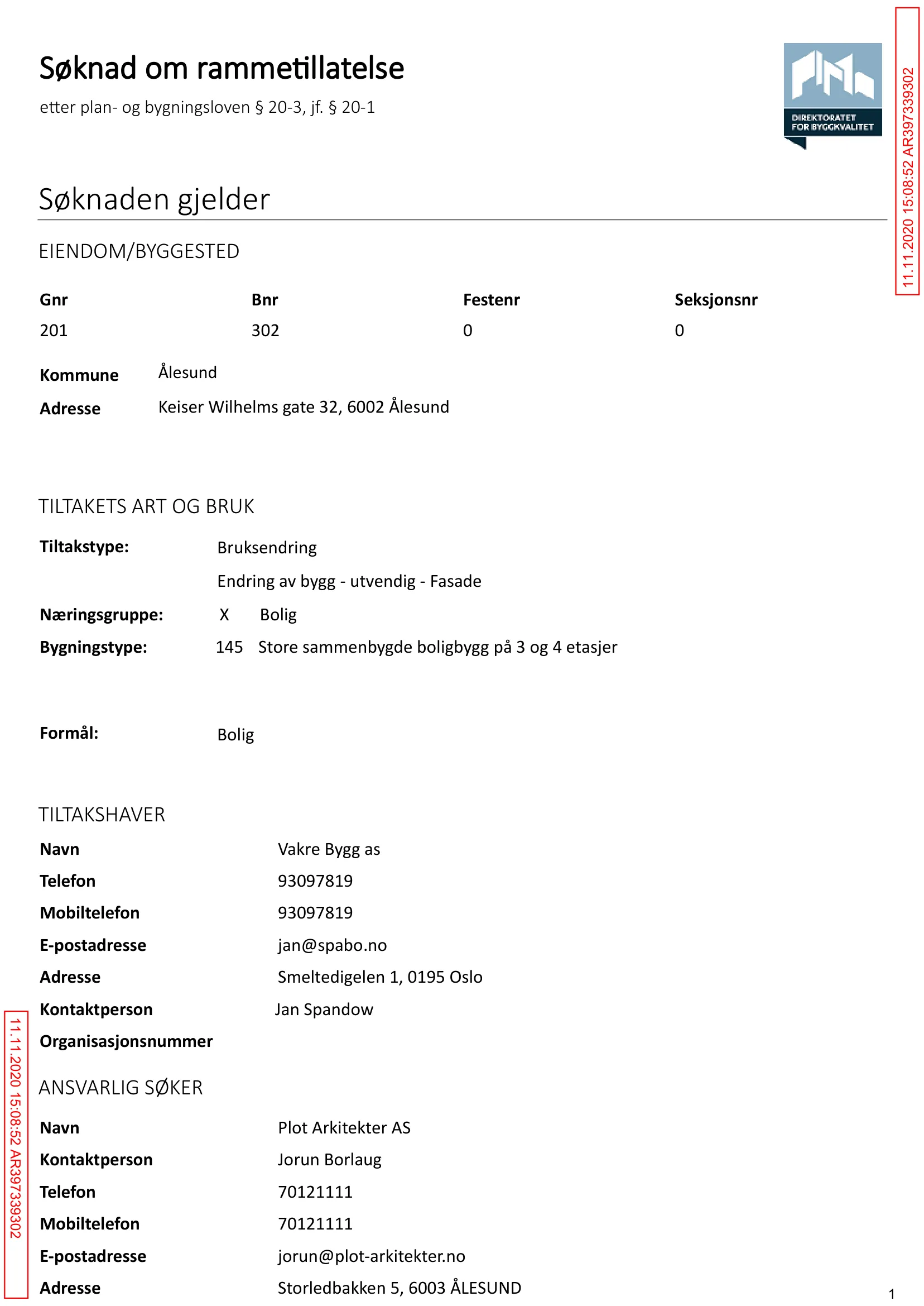 Søknad om rammetillatelse