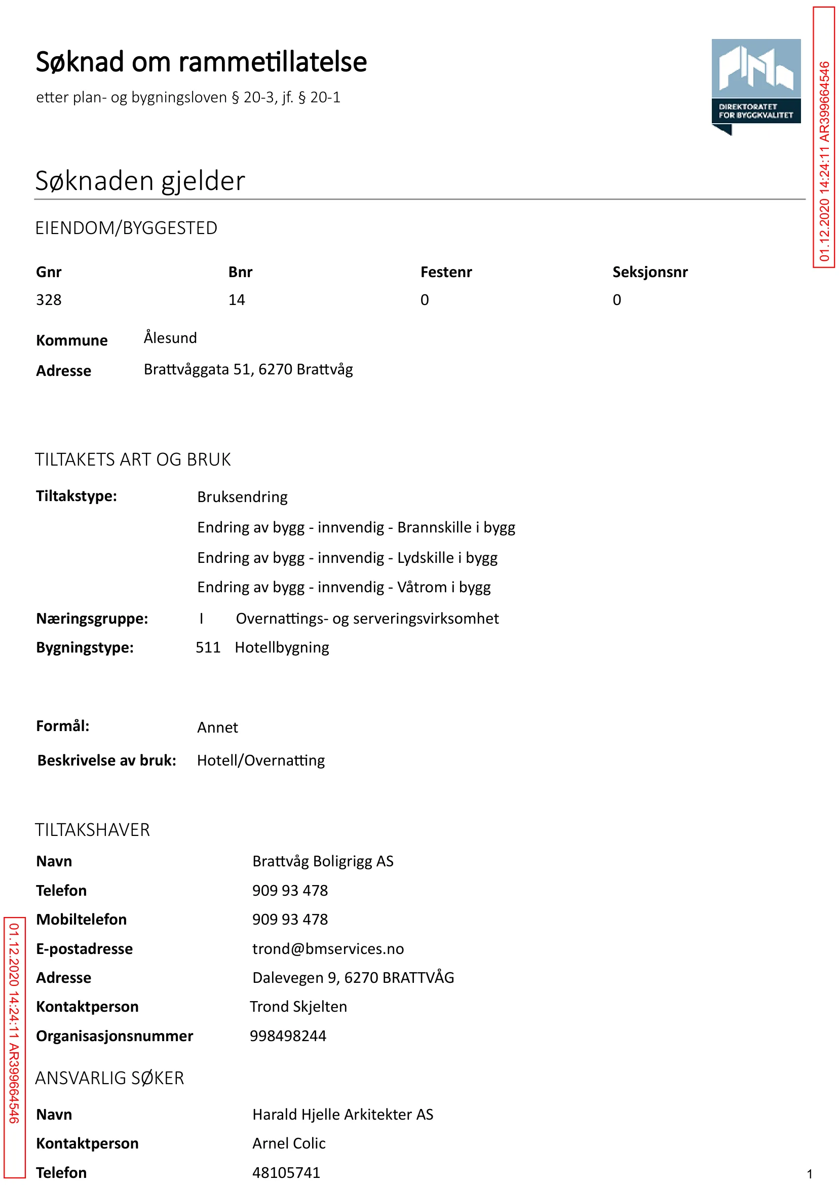Søknad om rammetillatelse