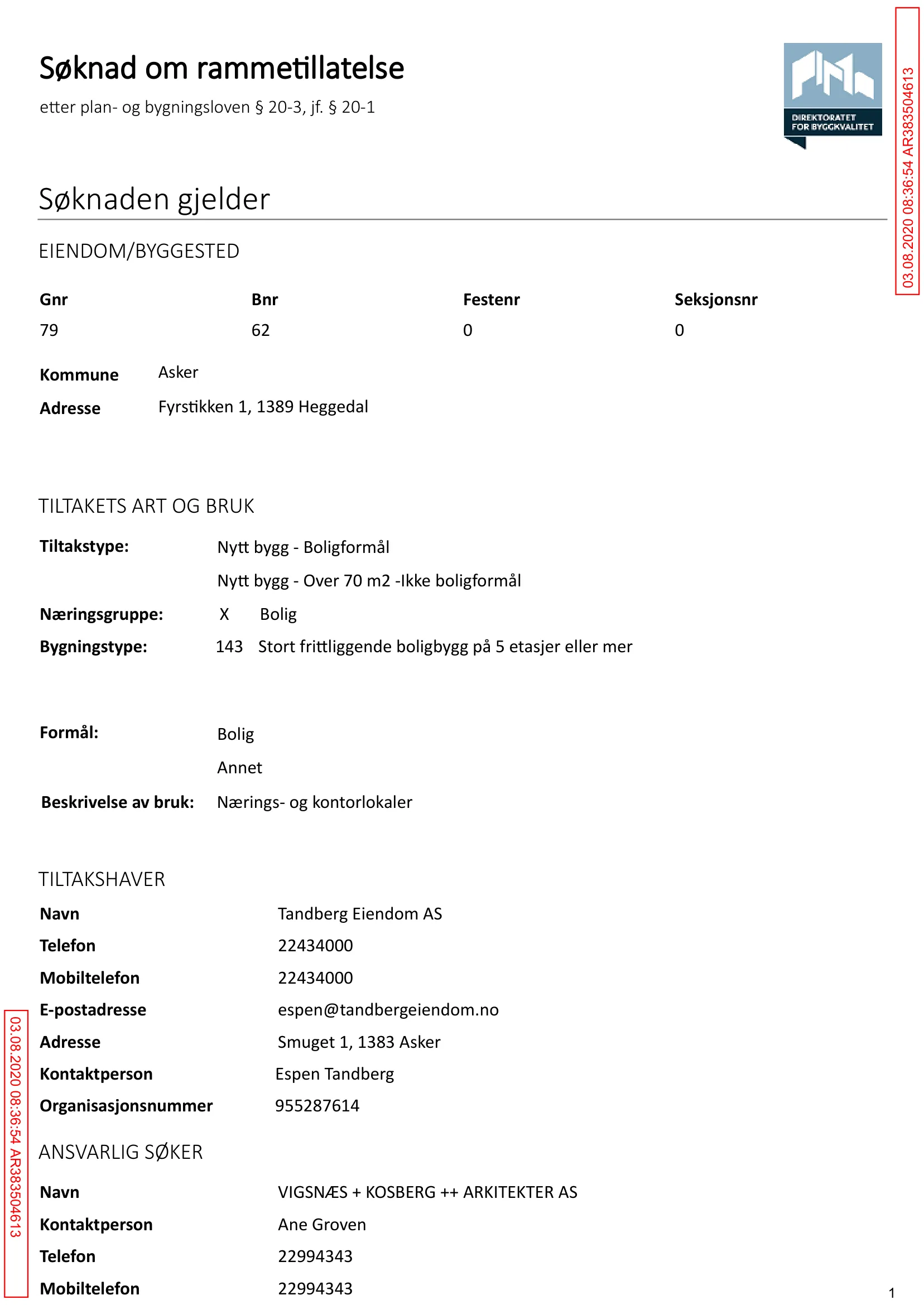 Søknad om rammetillatelse