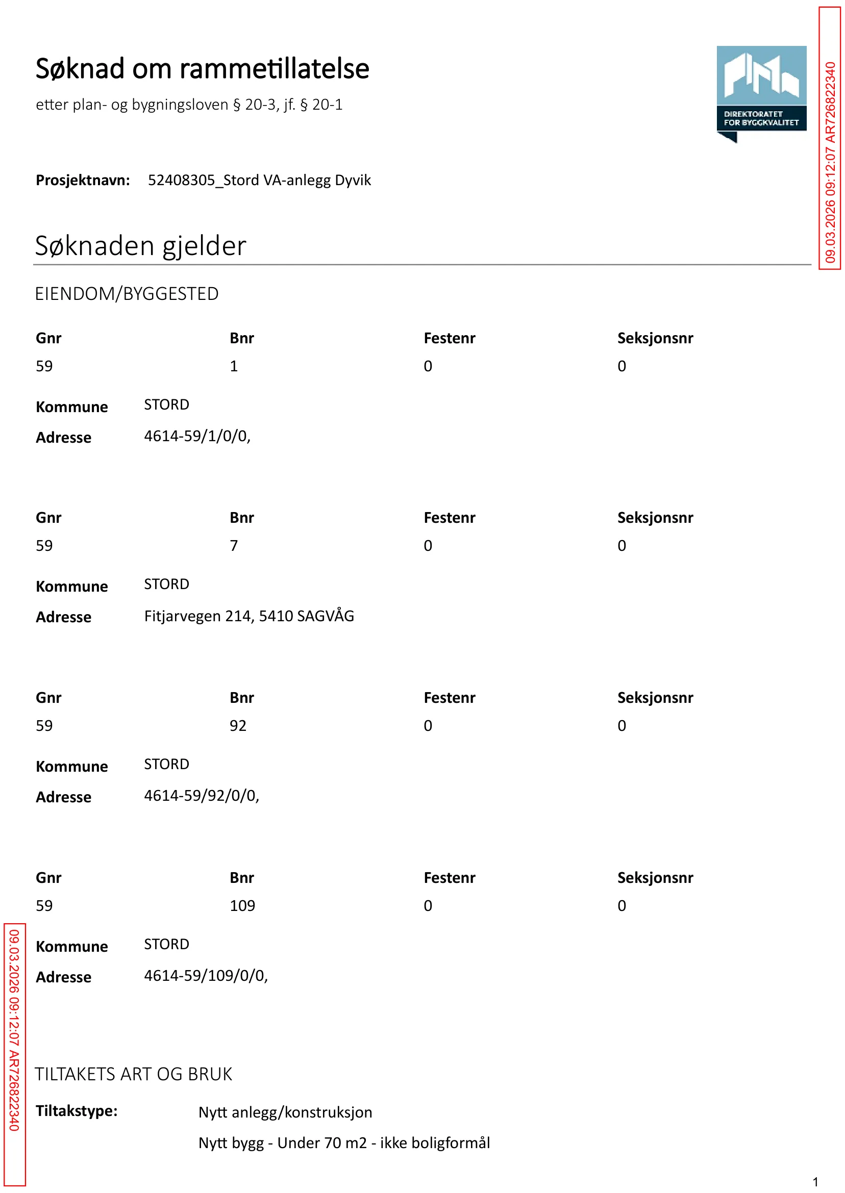 Søknad om rammetillatelse